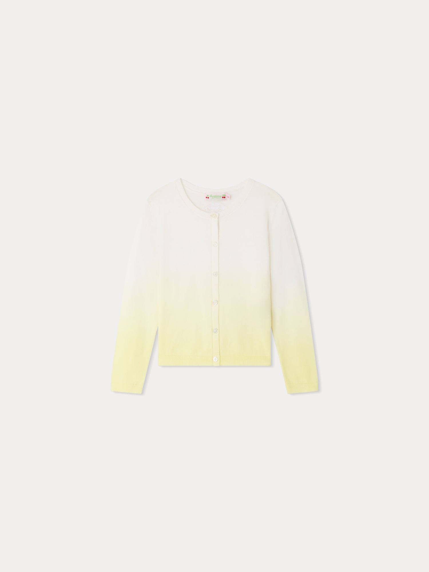 Girls White Cotton Cardigan