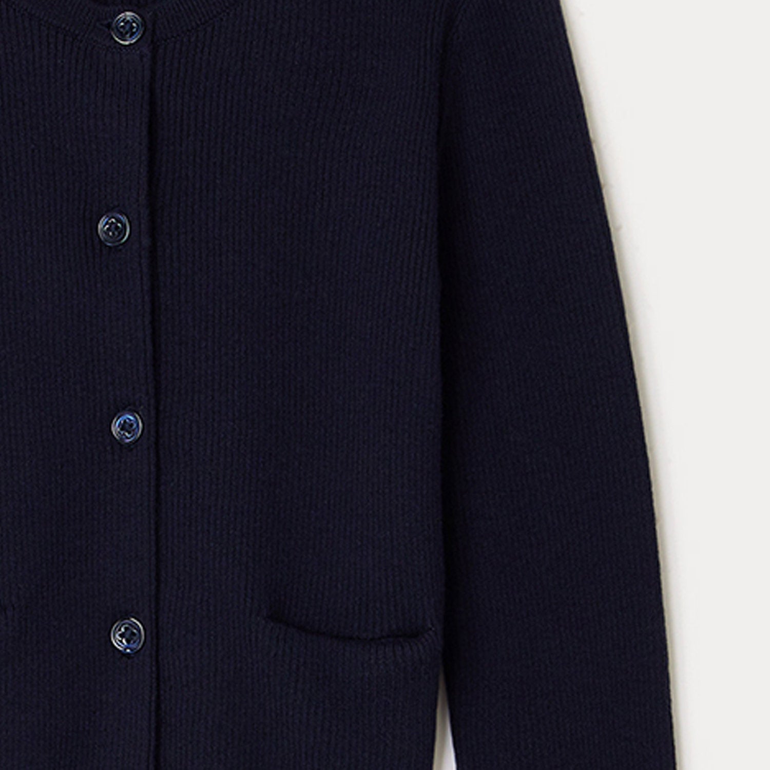 Girls Navy Cotton Cardigan