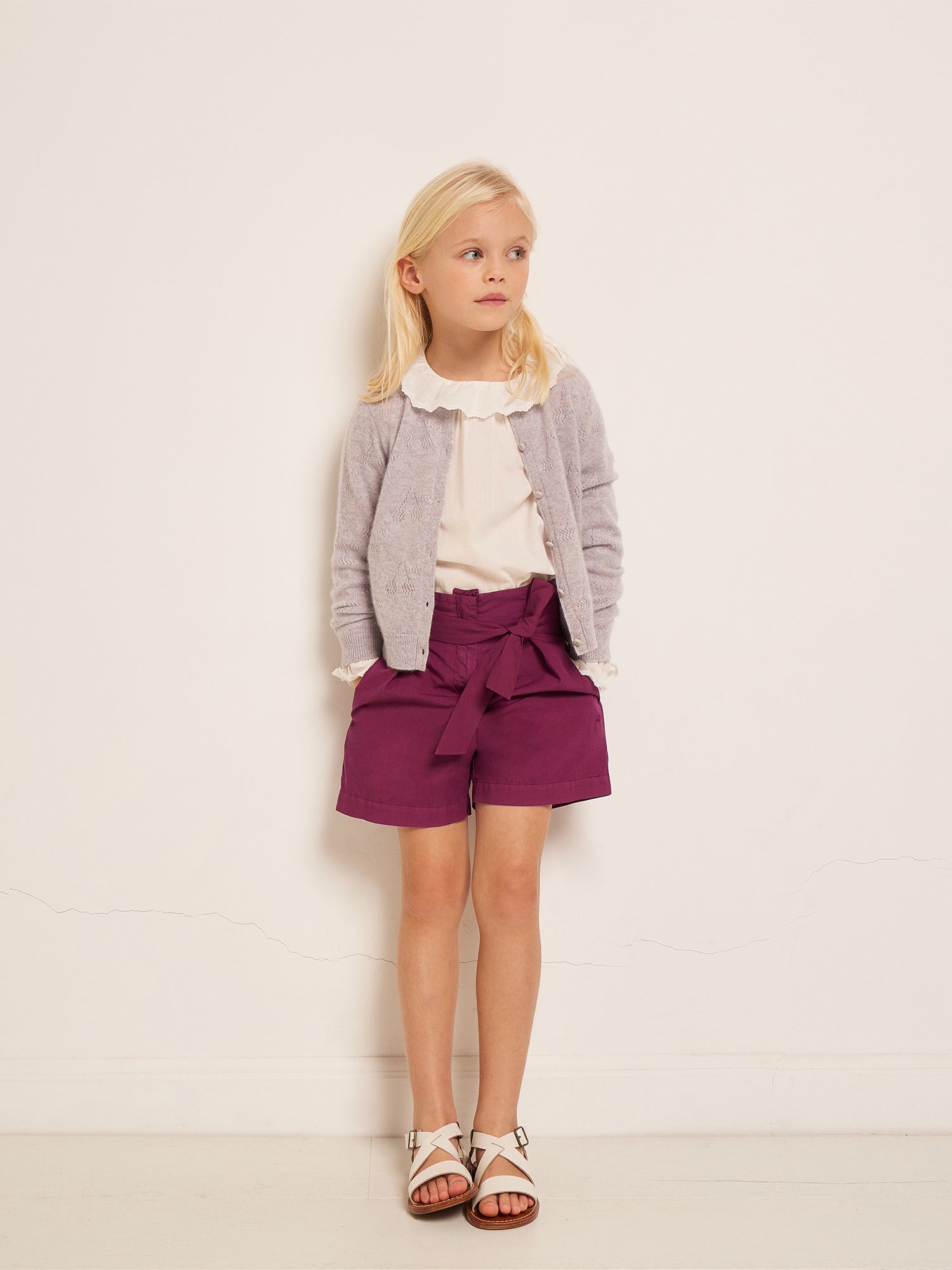 Girls Purple Cardigan