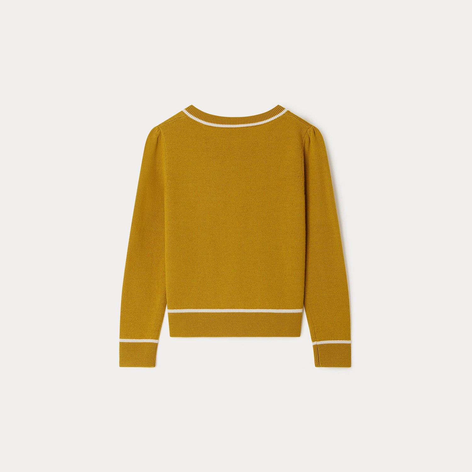 Girls Turmeric Logo Wool Cardigan