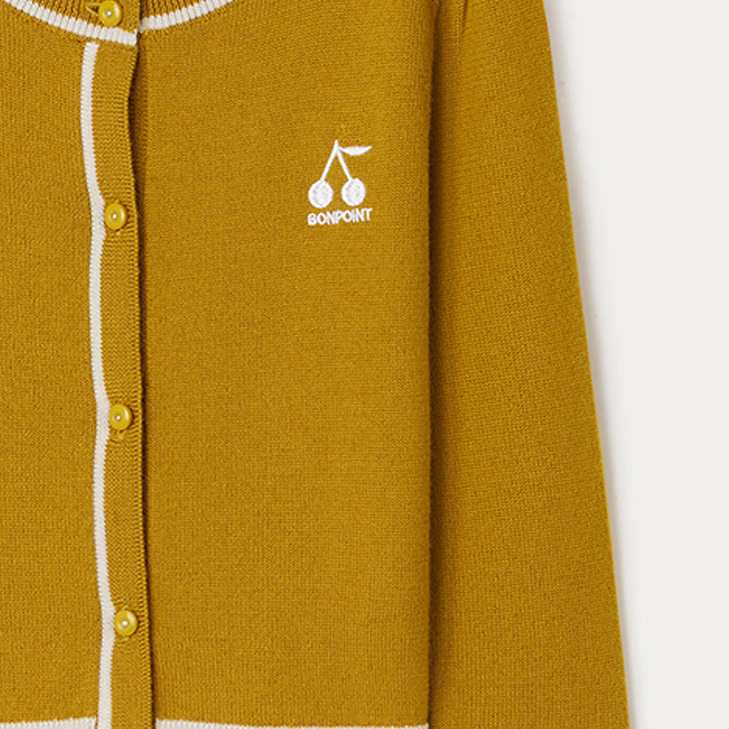 Girls Turmeric Logo Wool Cardigan