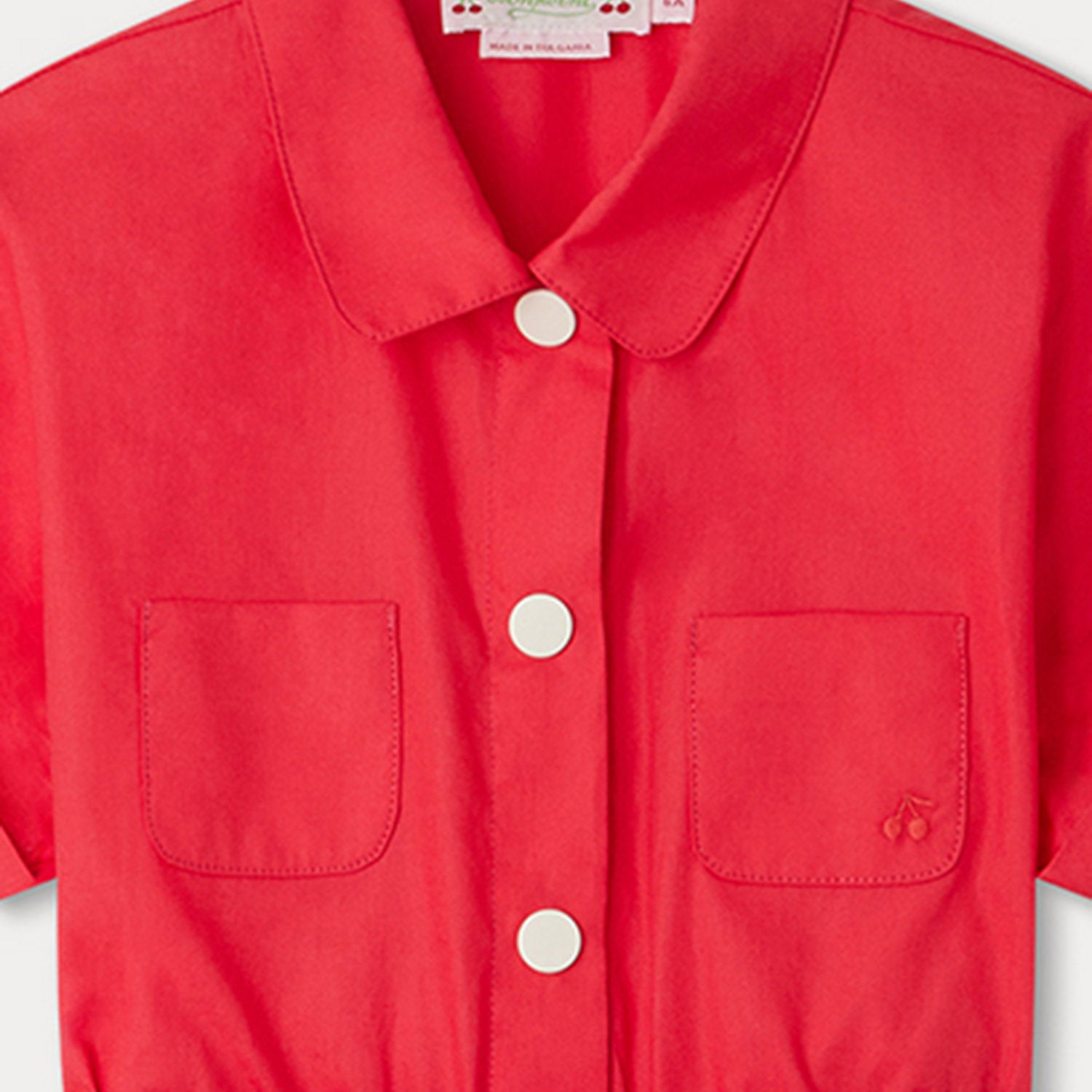 Girls Red Cotton Dress
