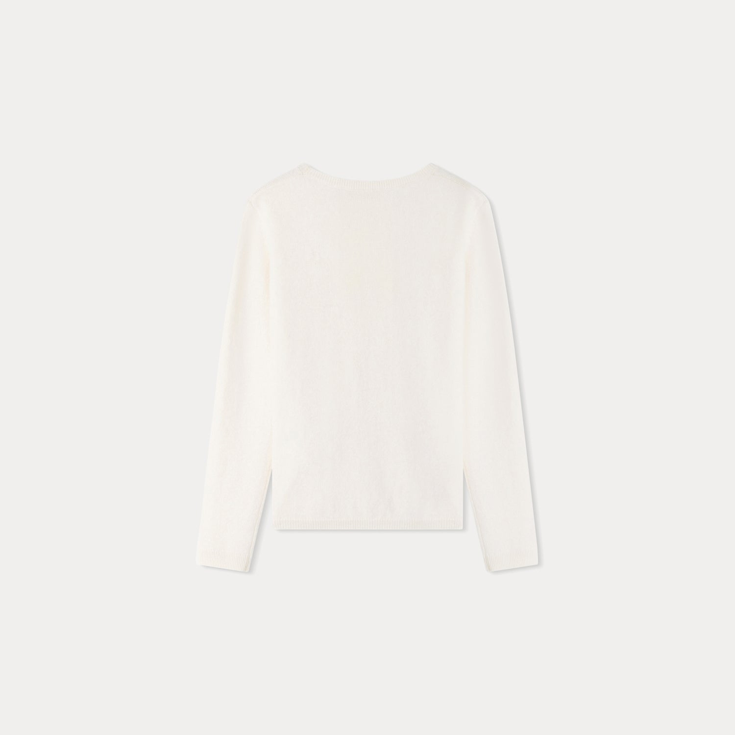 Girls White Logo Cashmere Sweater