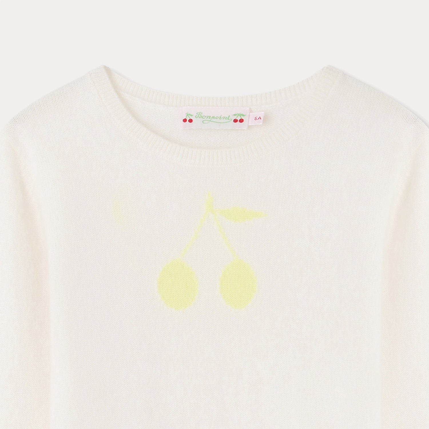 Girls White Logo Cashmere Sweater
