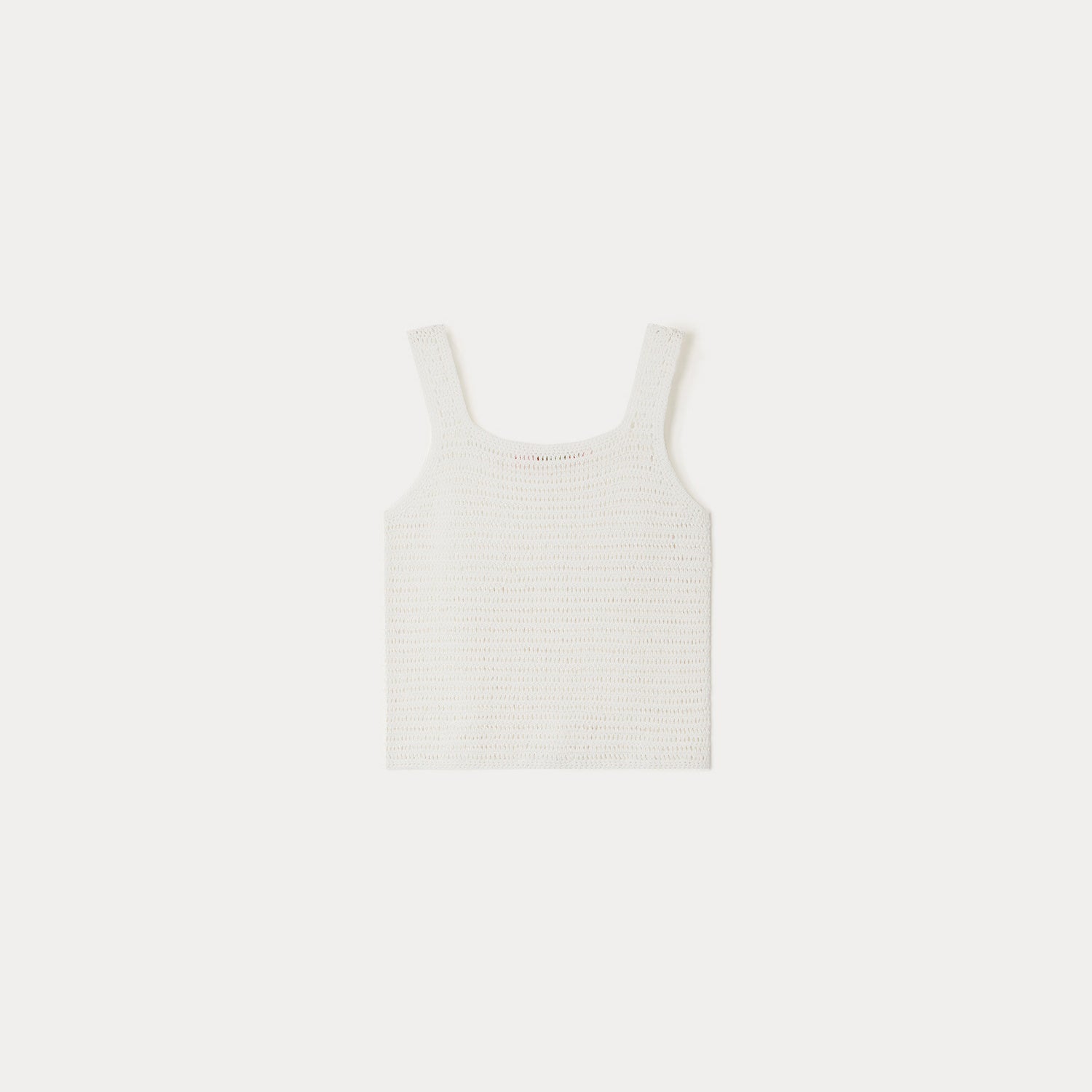 Girls White Cotton Knit Vest