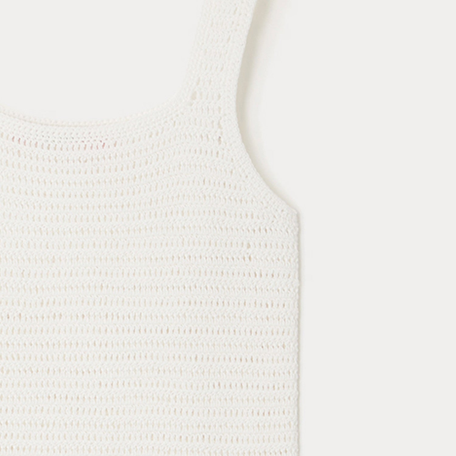 Girls White Cotton Knit Vest
