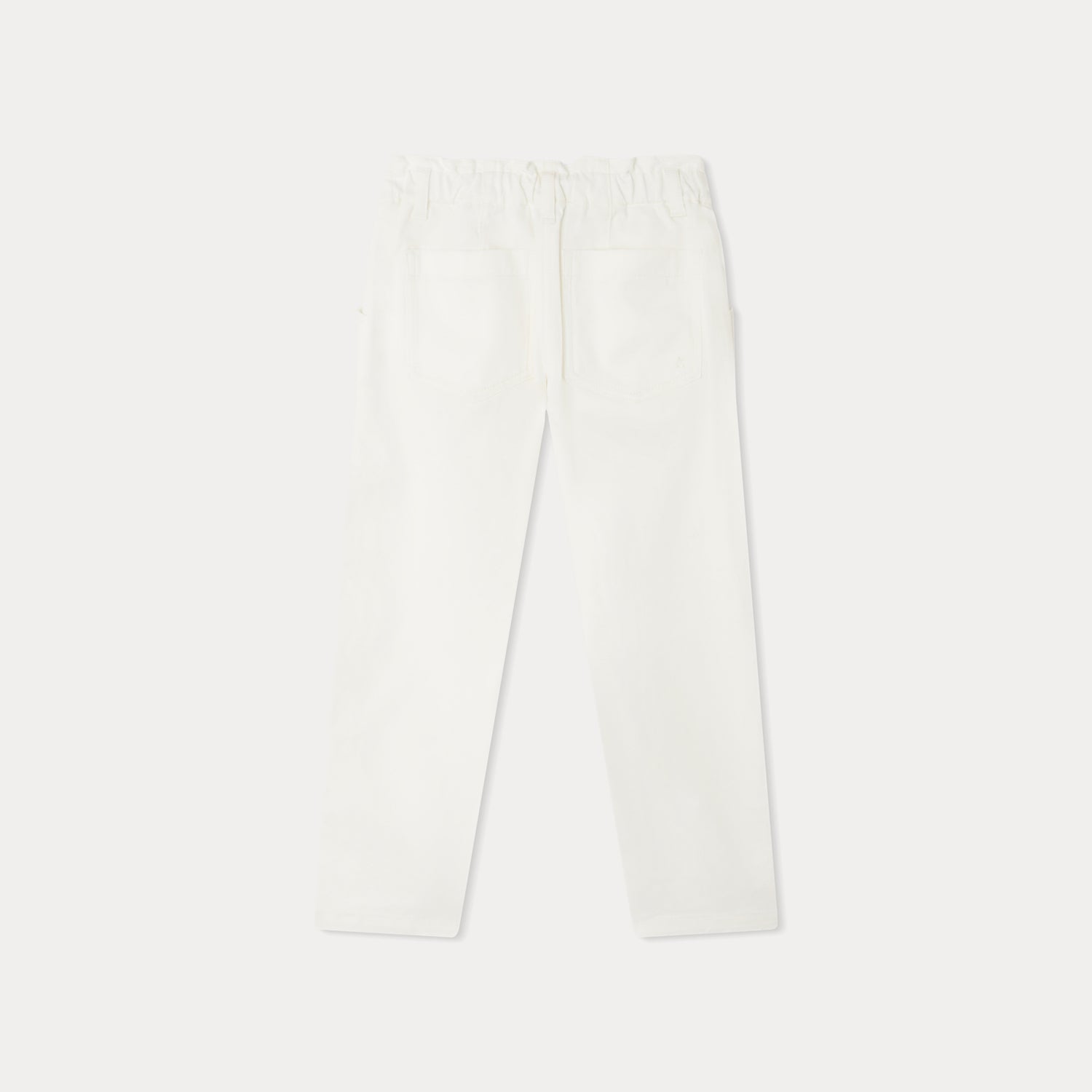 Girls White Cotton Trousers