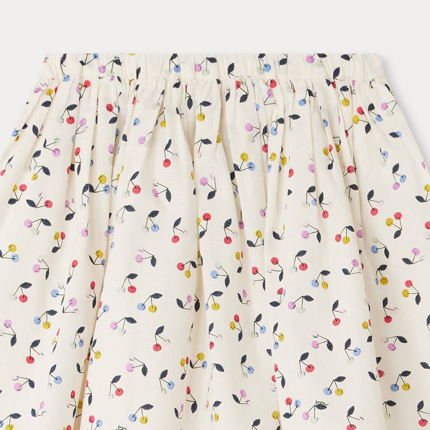 Girls White Logo Cotton Skirt