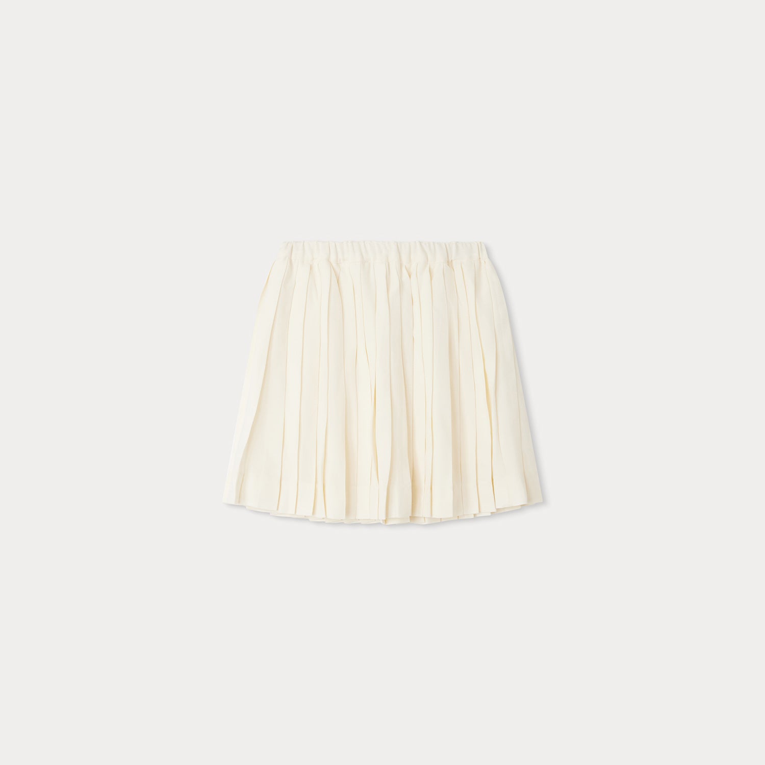 Girls White Pleated Skirt