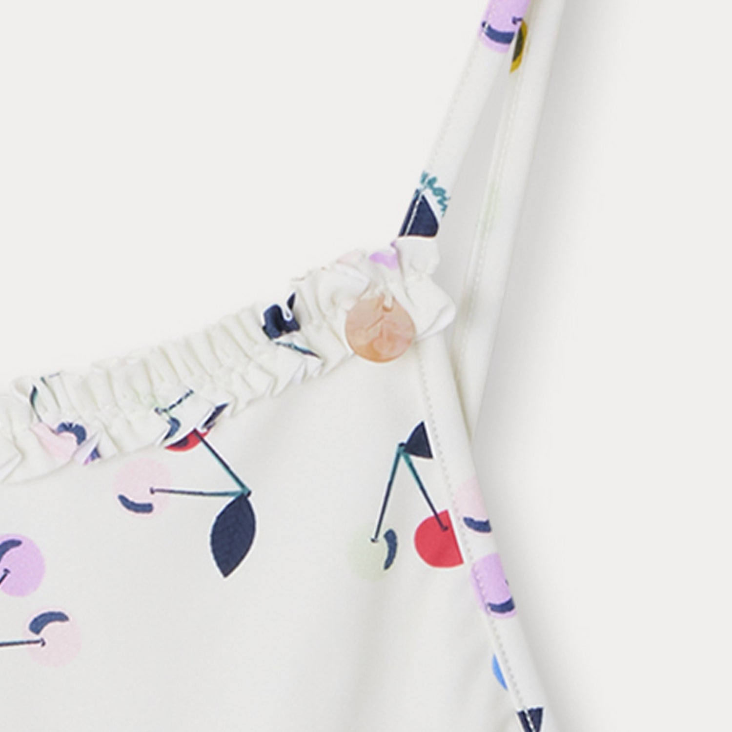 Girls White Logo Swimsuit