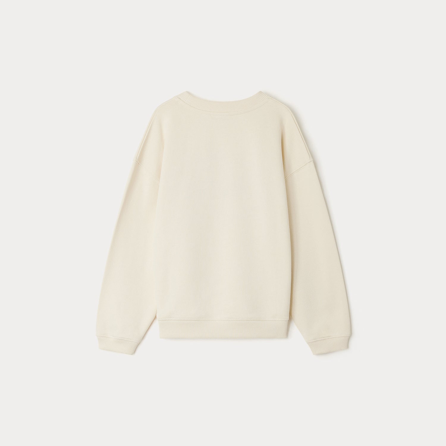 Girls White Logo Cotton Sweatshirt