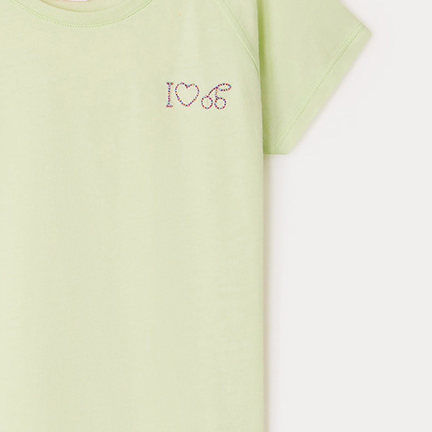 Girls Mint Cotton T-Shirt