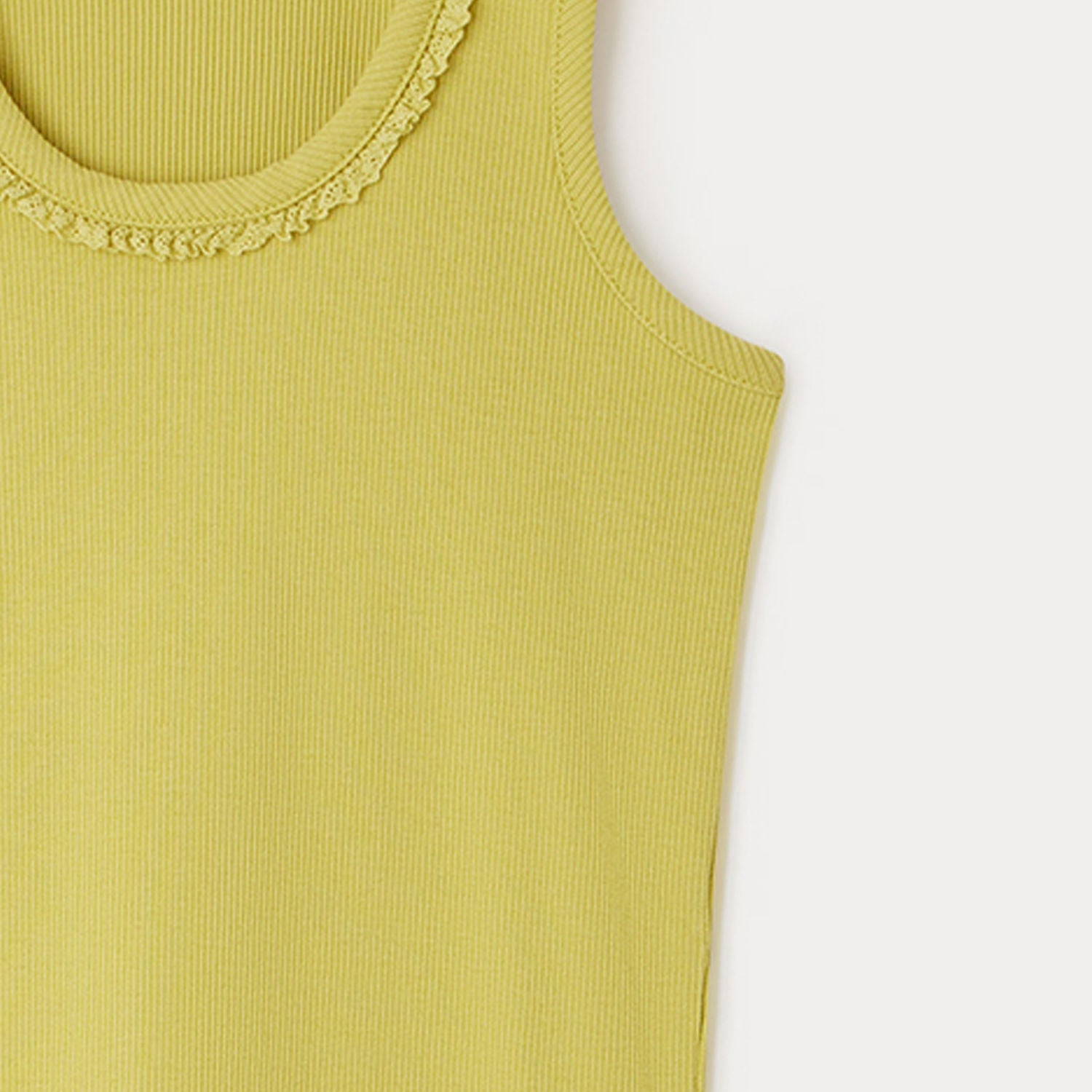 Girls Yellow Cotton Vest