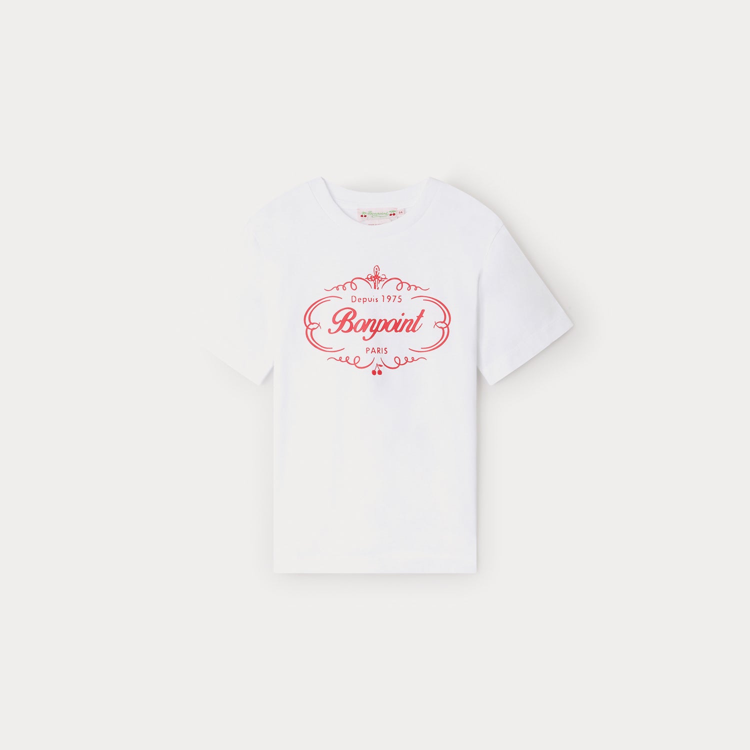 Girls White Logo Cotton T-Shirt