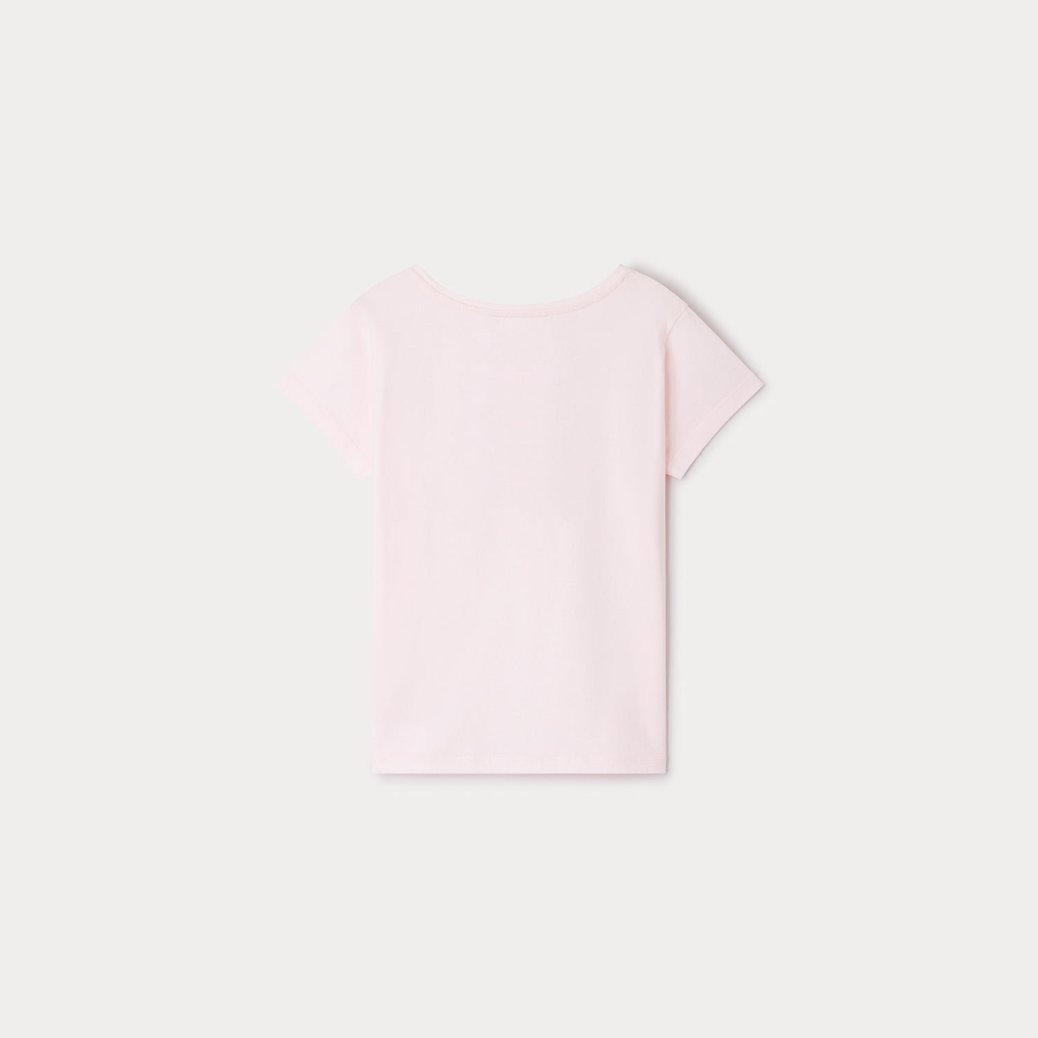 Girls Pale Pink Cotton T-Shirt