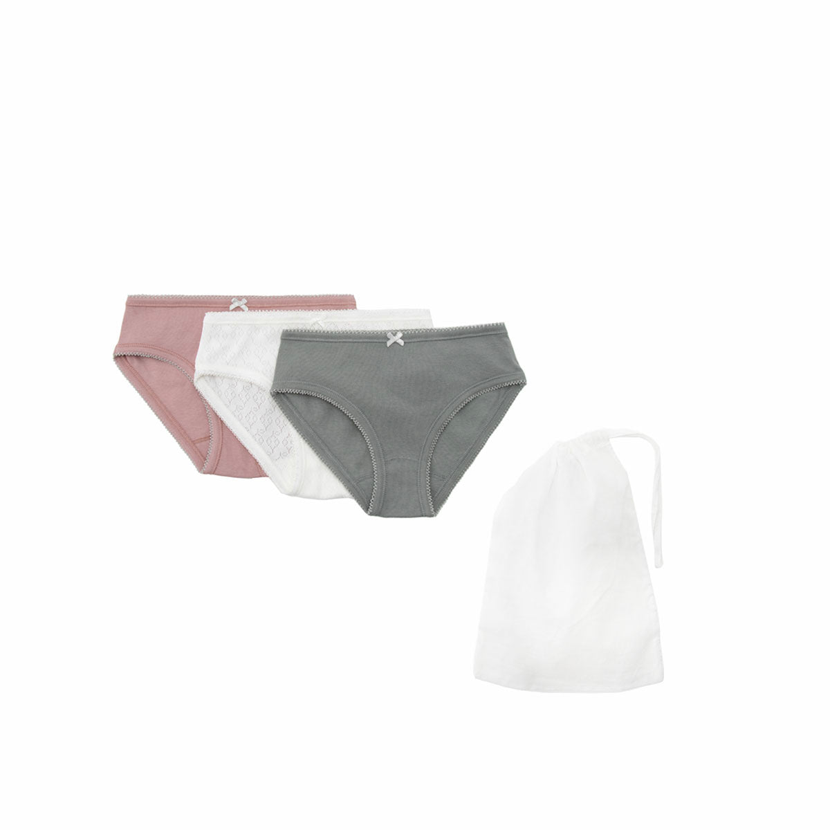 Girls Multicolor Cotton Underwear Set(3 Pack)