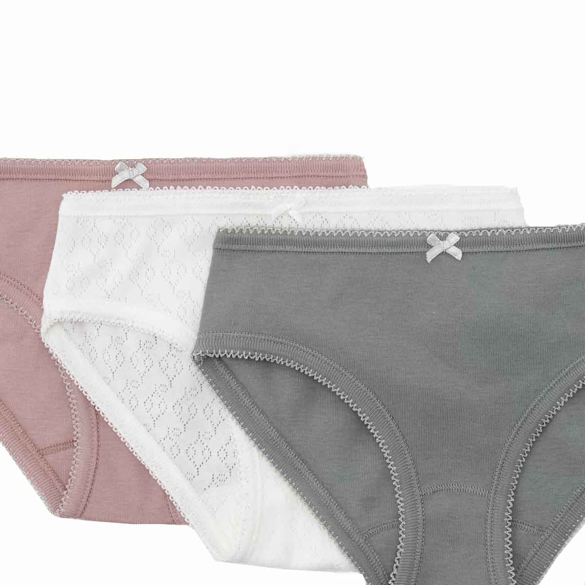 Girls Multicolor Cotton Underwear Set(3 Pack)