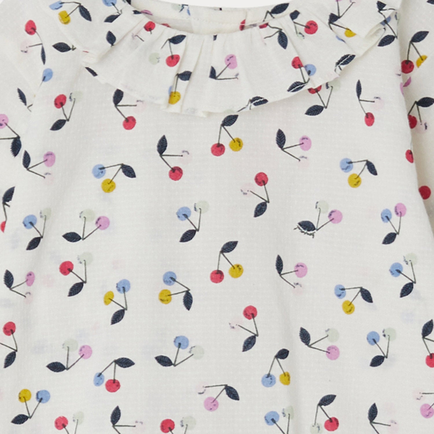 Baby Girls White Logo Cotton Shirt