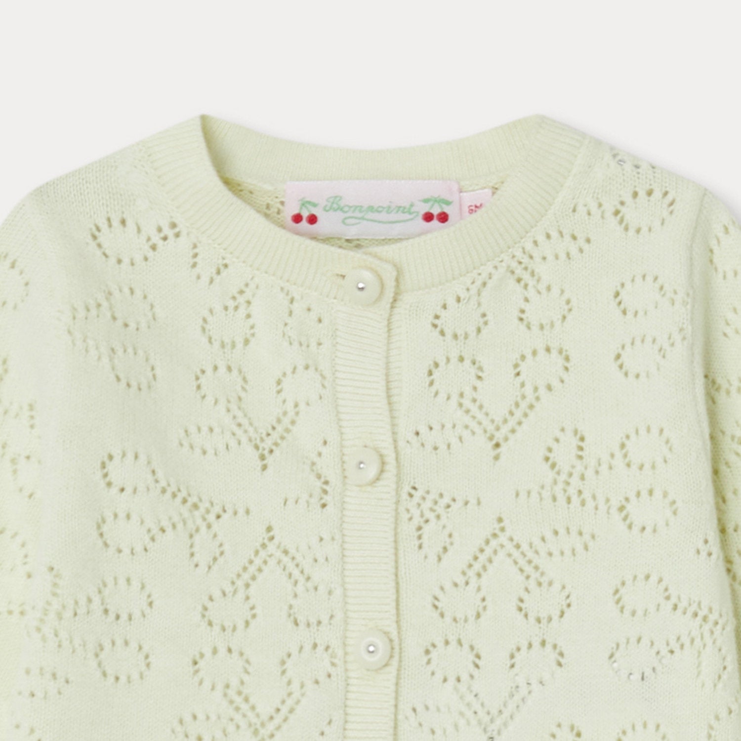 Baby Girls Pale Green Logo Cotton Cardigan