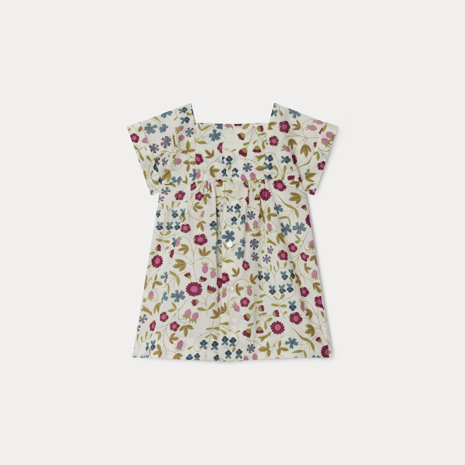 Baby Girls White Floral Cotton Dress