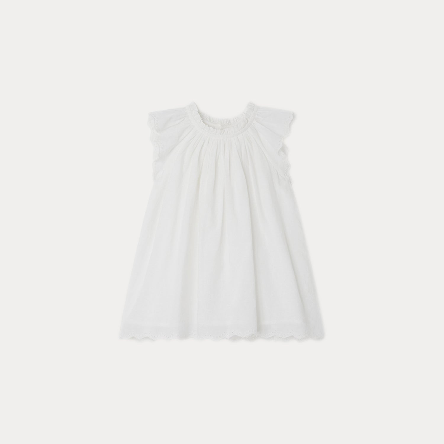 Baby Girls White Cotton Dress