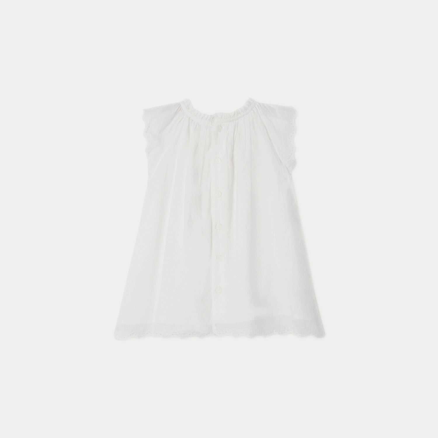 Baby Girls White Cotton Dress