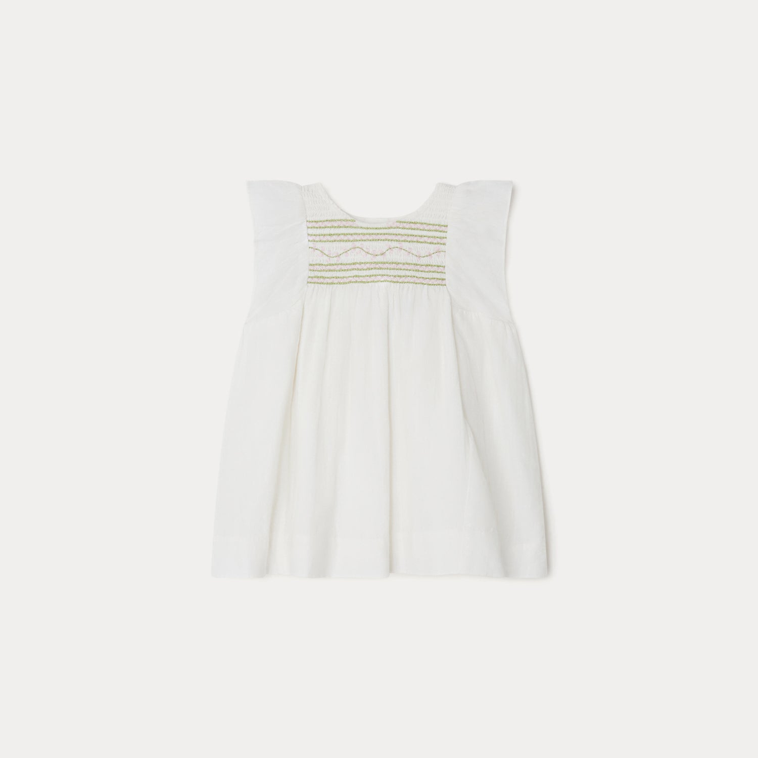 Baby Girls White Cotton Dress