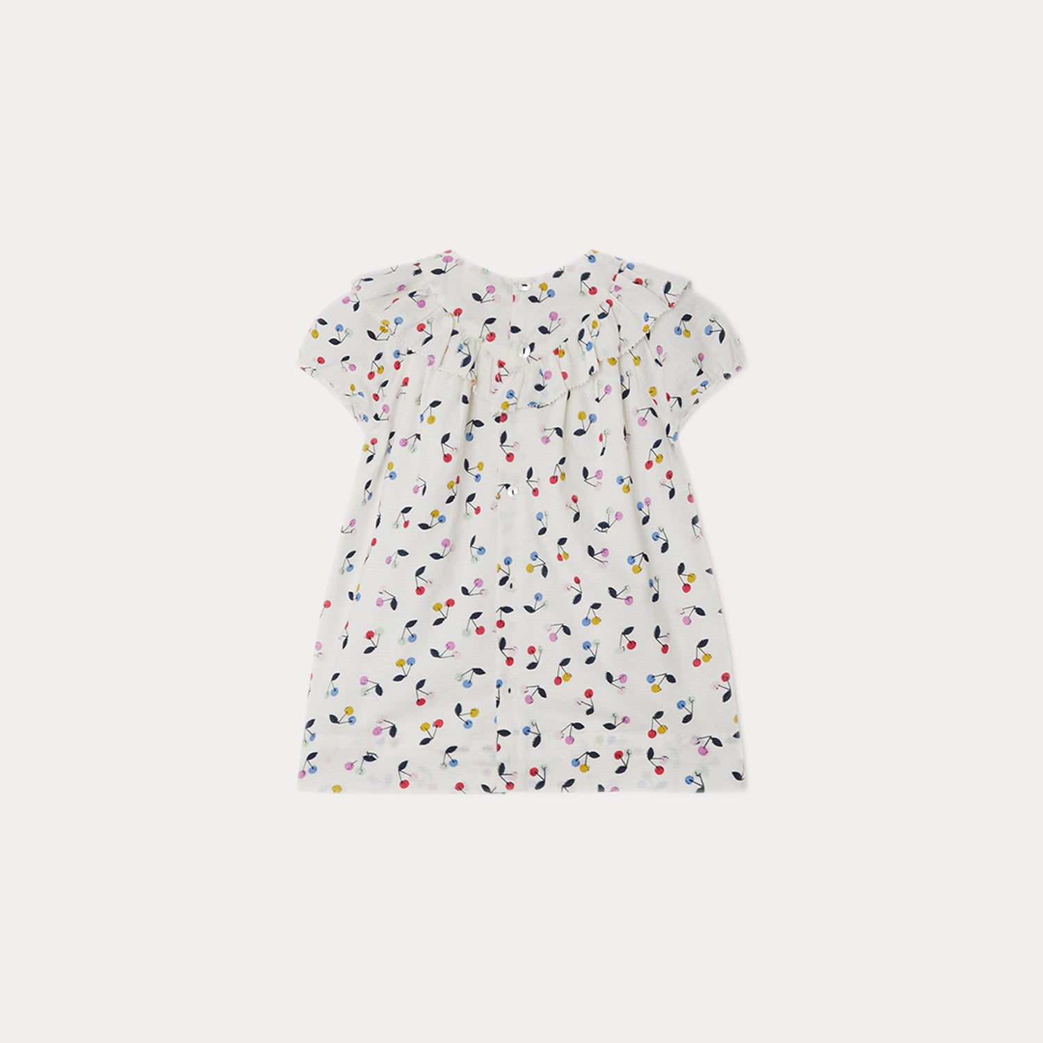 Baby Girls White Logo Cotton Dress