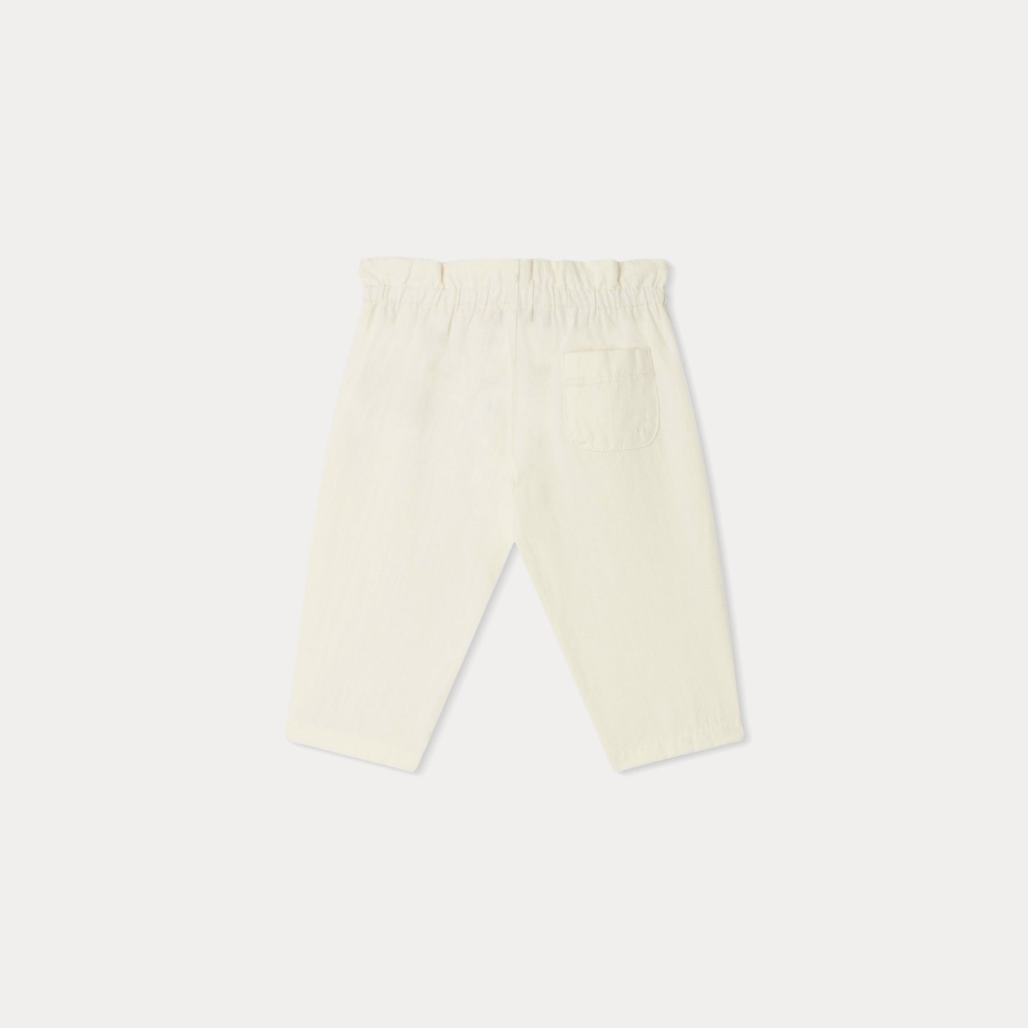 Baby Girls Cream Cotton Trousers