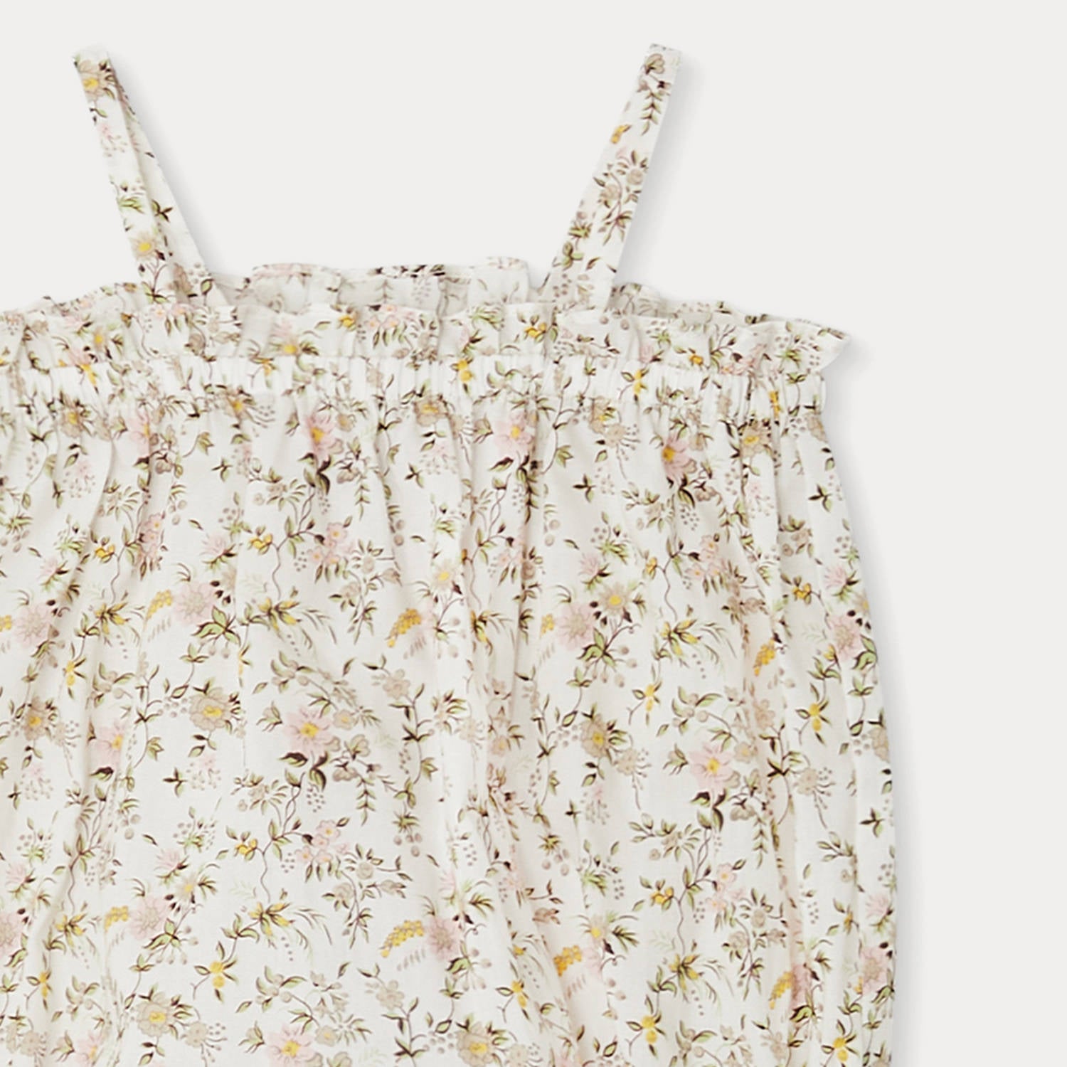 Baby Girls White Floral Cotton Babysuit