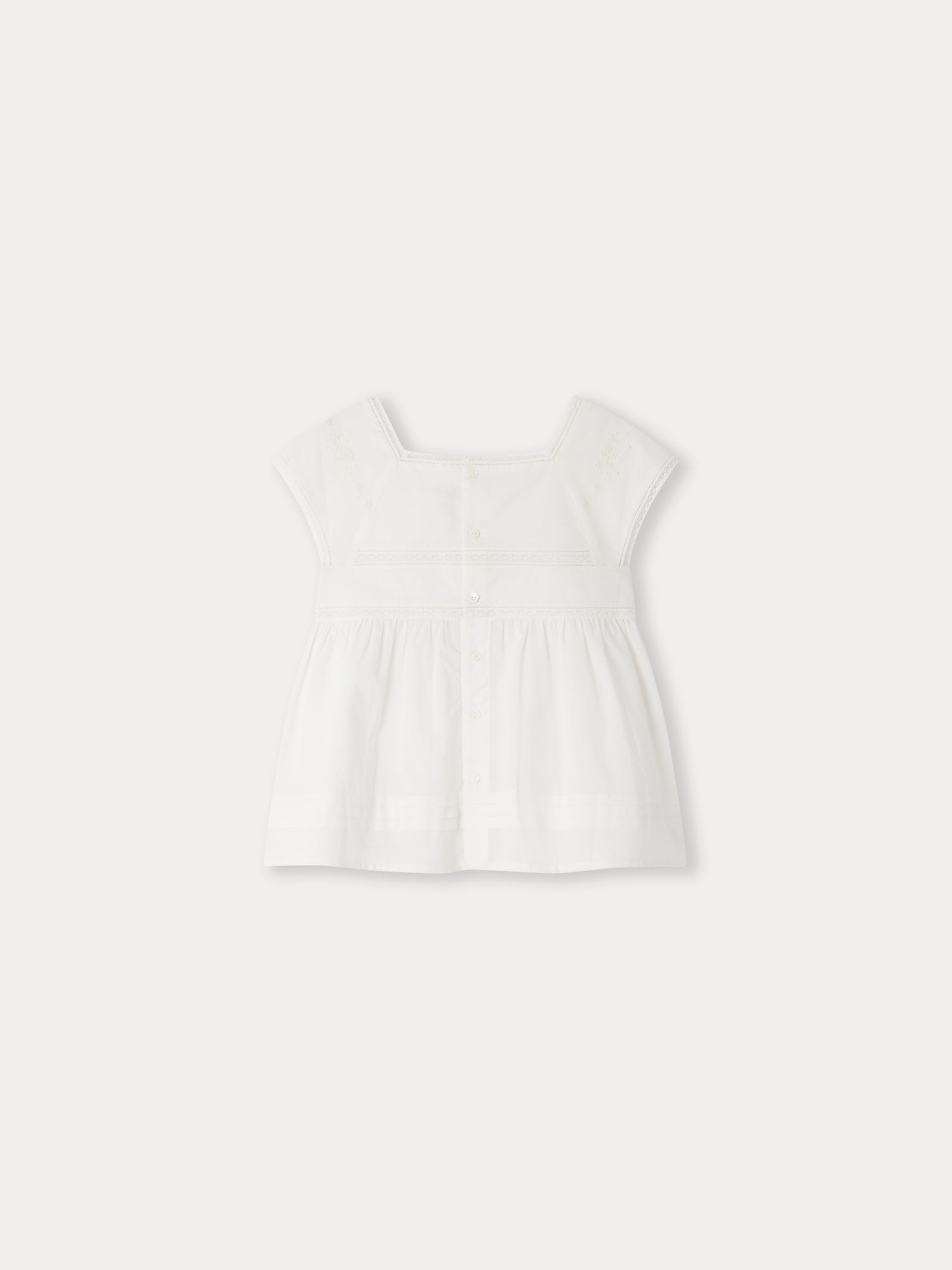 Girls White Cotton Top