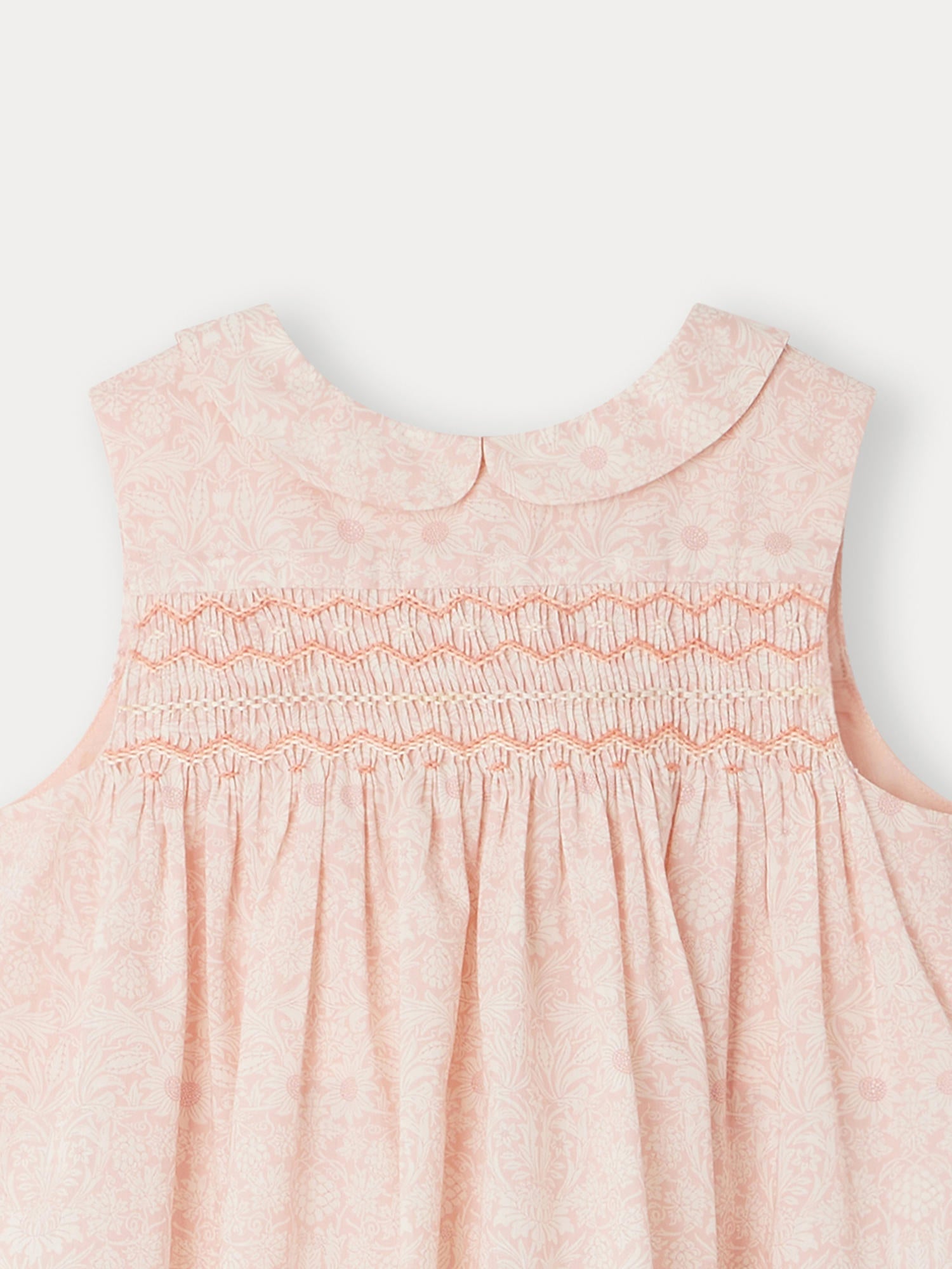 Girls Light Pink Floral Cotton Top
