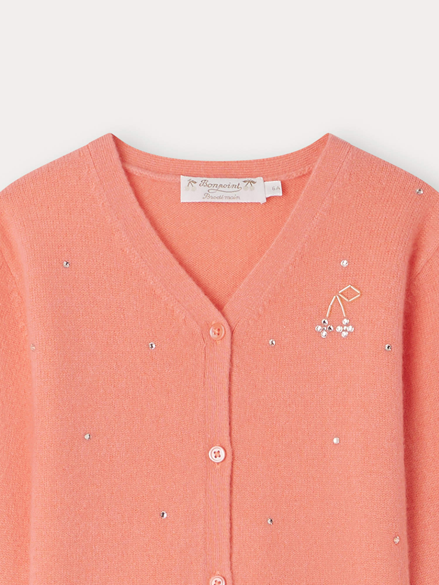 Girls Coral Cashmere Cardigan
