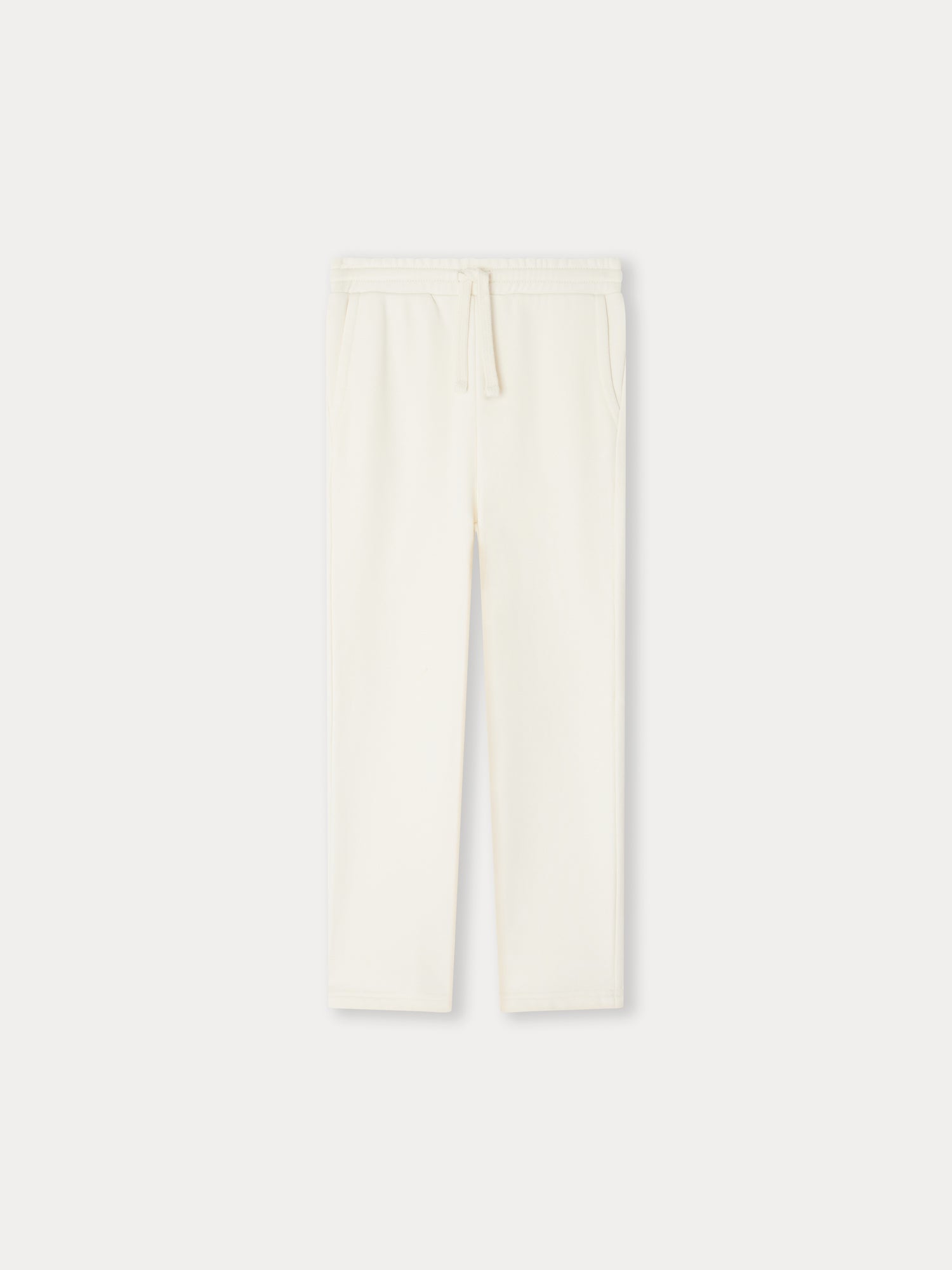 Girls White Cotton Trousers