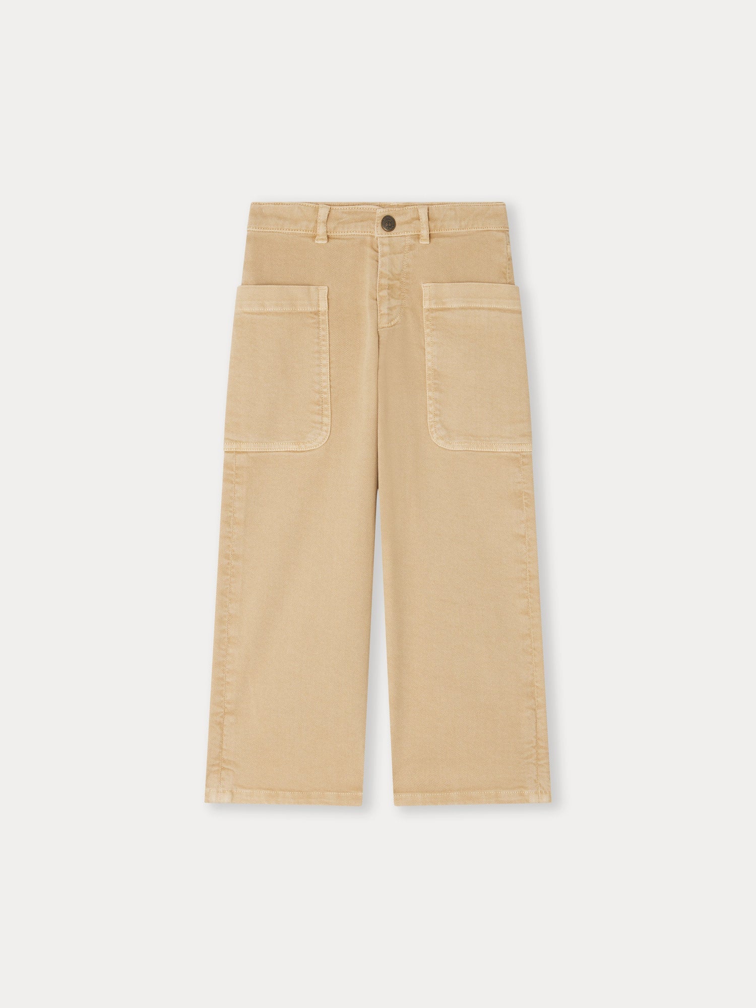 Girls Sand Straight Trousers