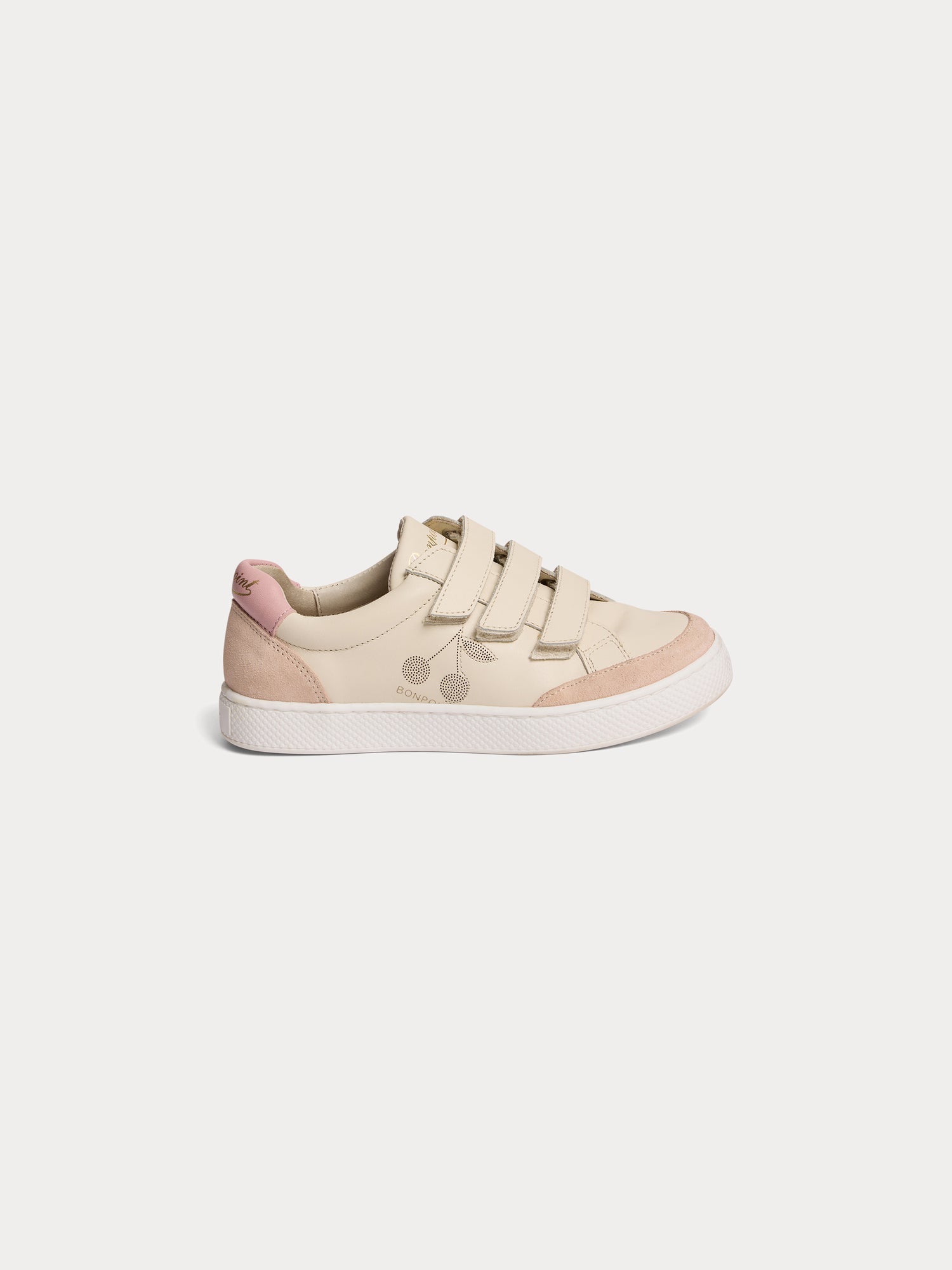 Girls Beige Velcro Shoes
