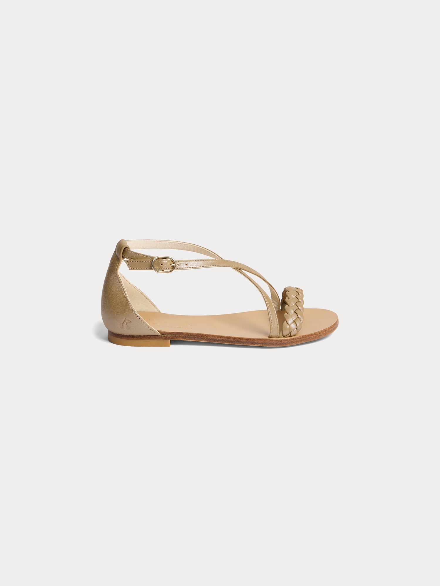 Girls Gold Woven Sandals