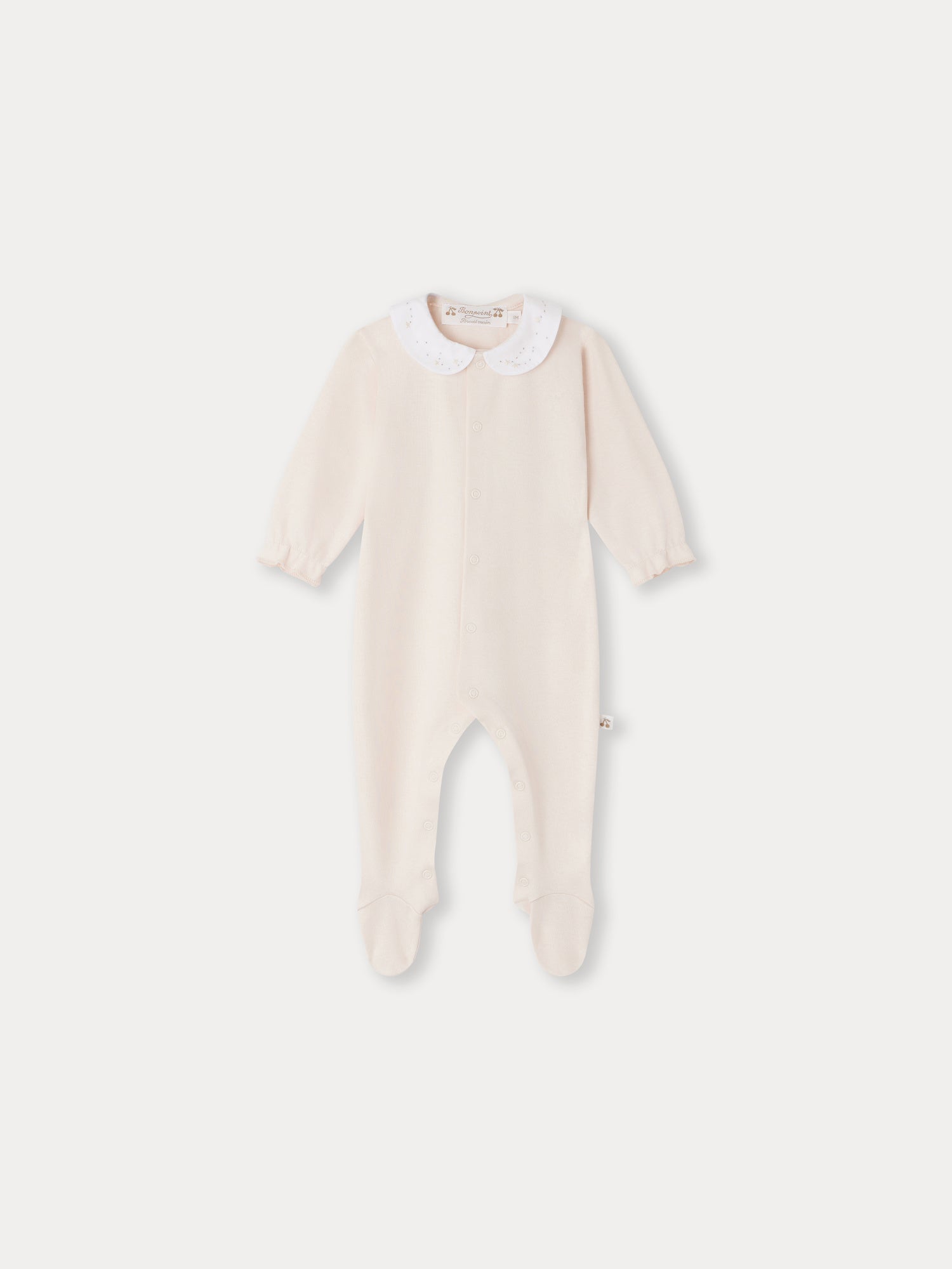 Baby Girls Pink Cotton Babysuit