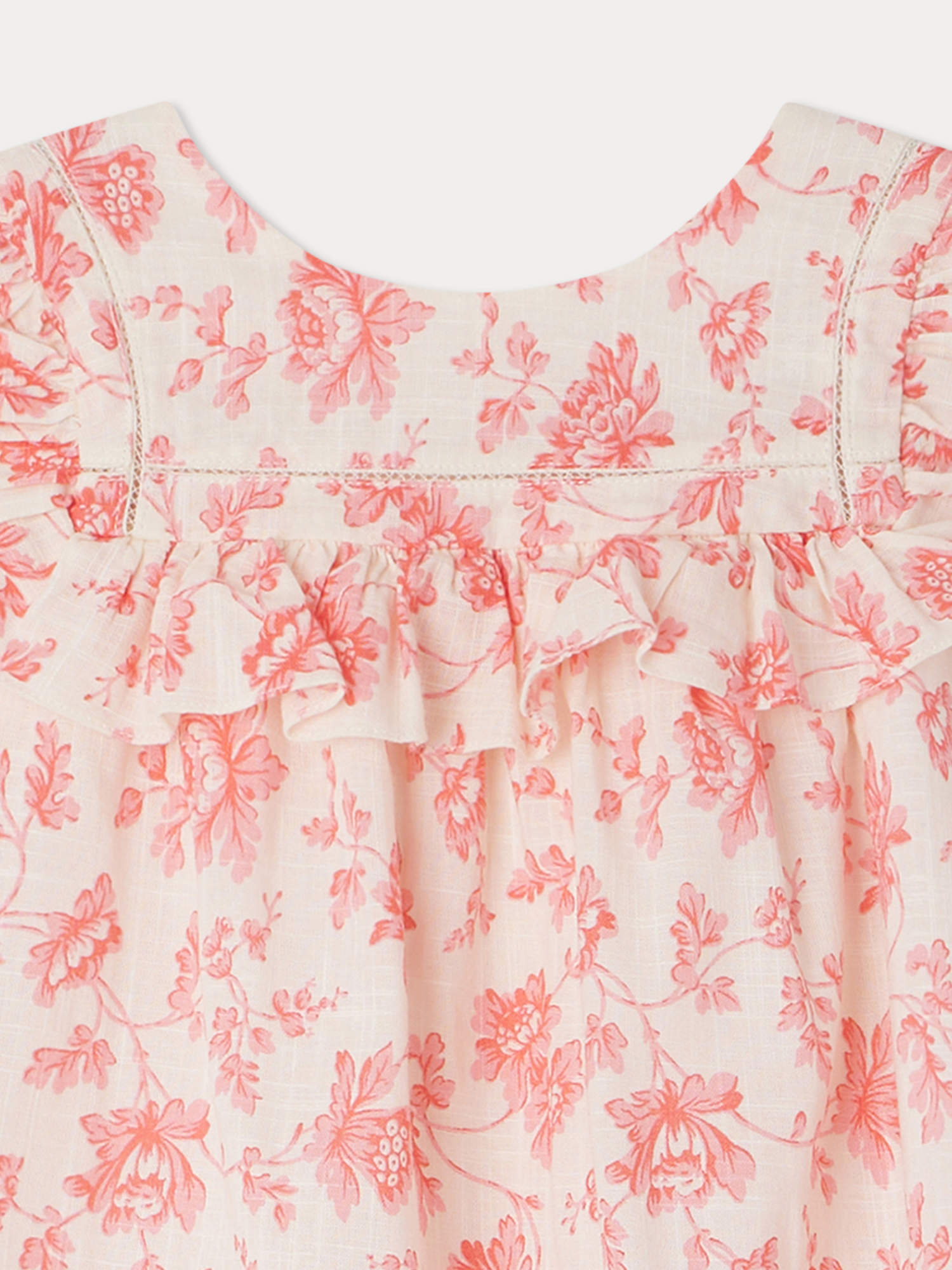 Baby Girls Pink Flower Cotton Set