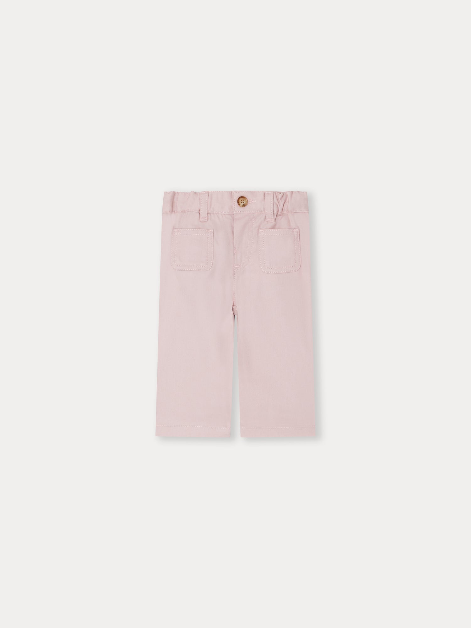 Baby Girls Pink Cotton Trousers
