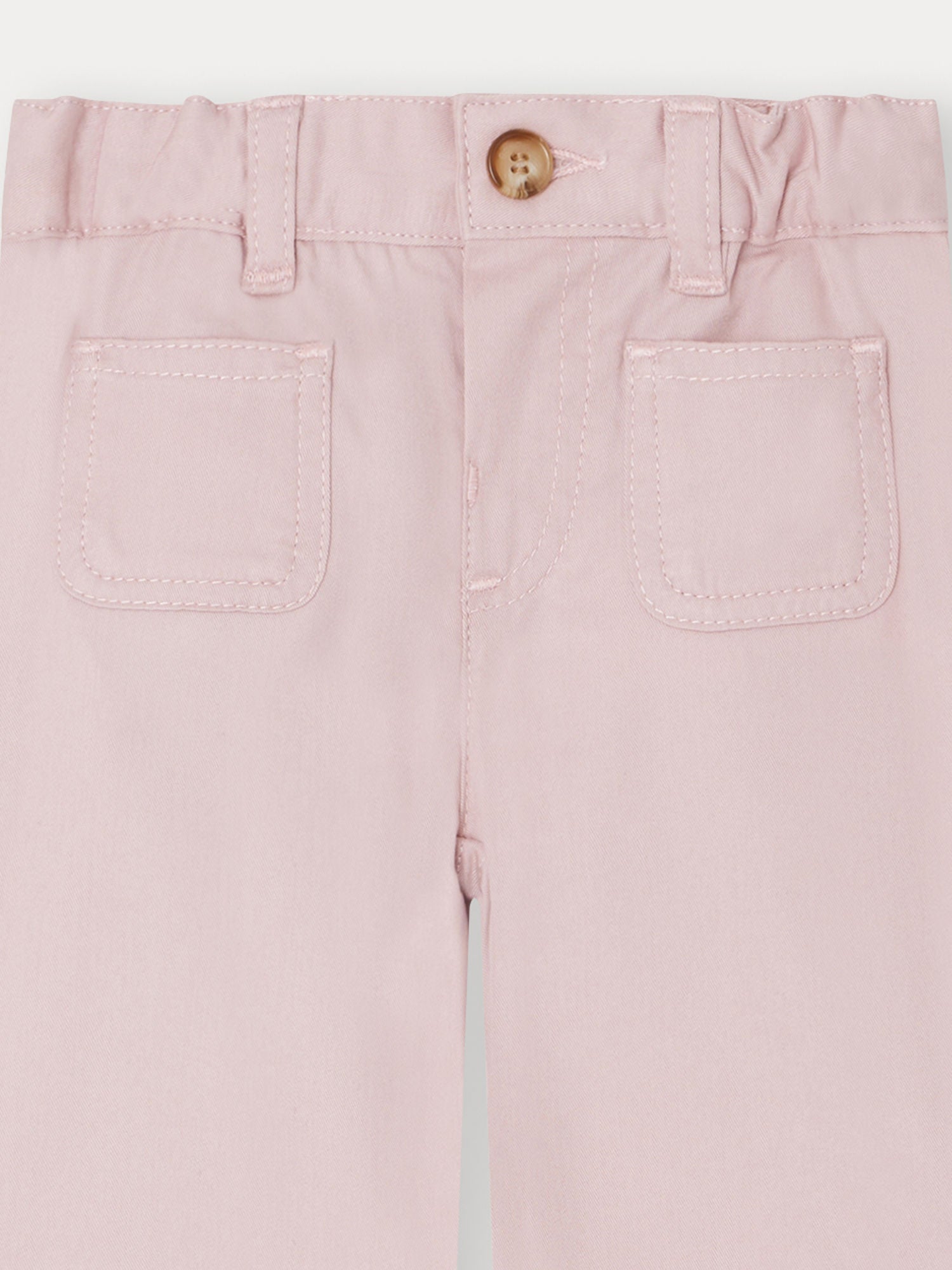 Baby Girls Pink Cotton Trousers