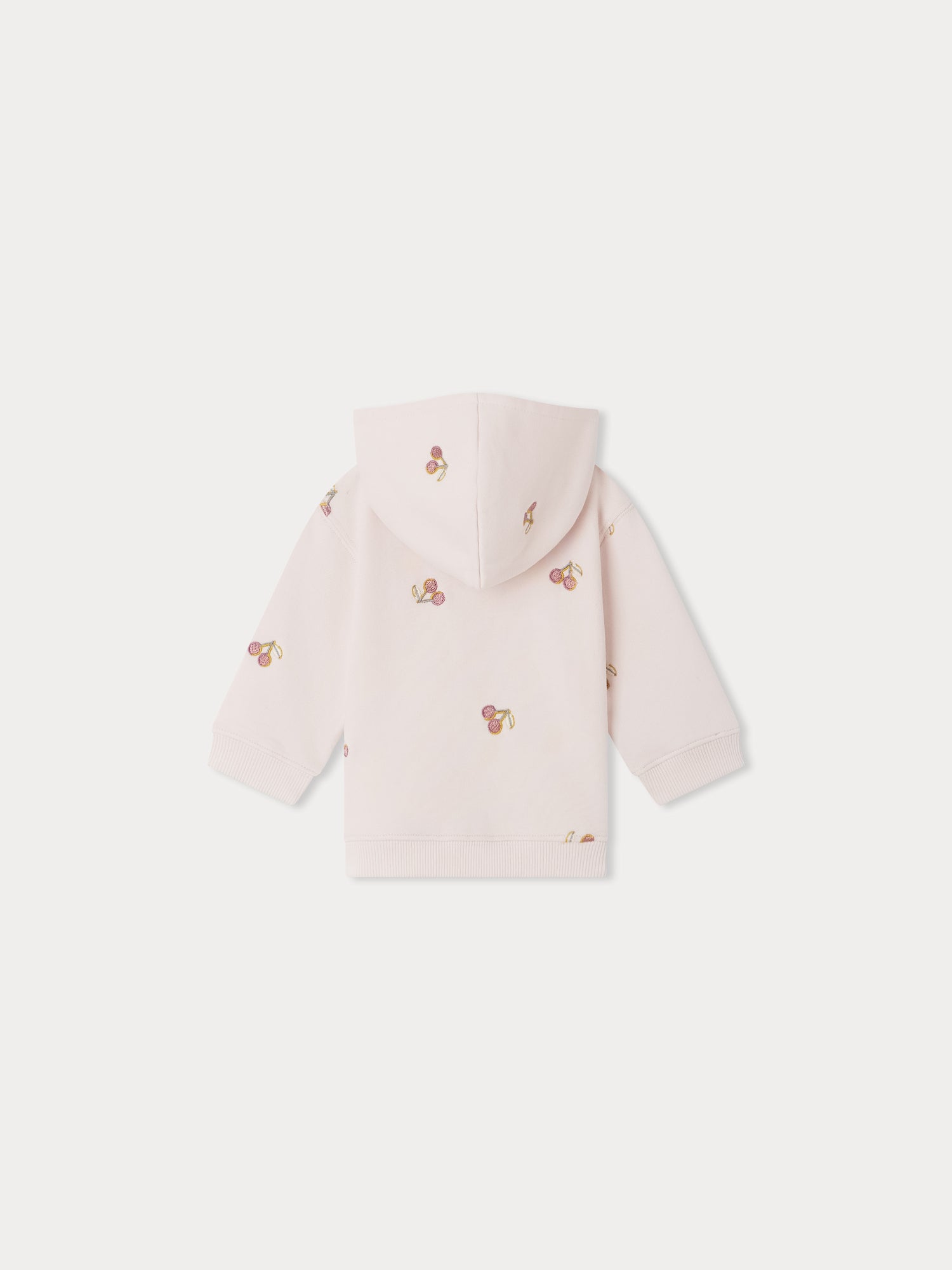 Baby Girls Pink Hooded Cotton Sweatshirt