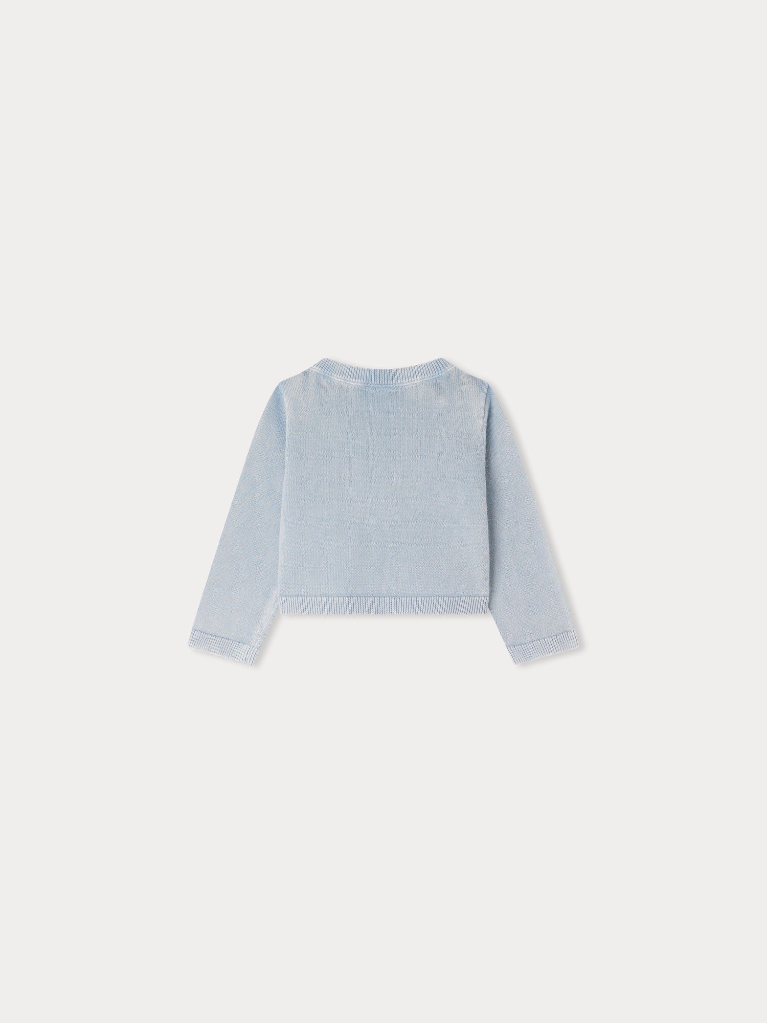 Baby Girls Blue Cotton Cardigan