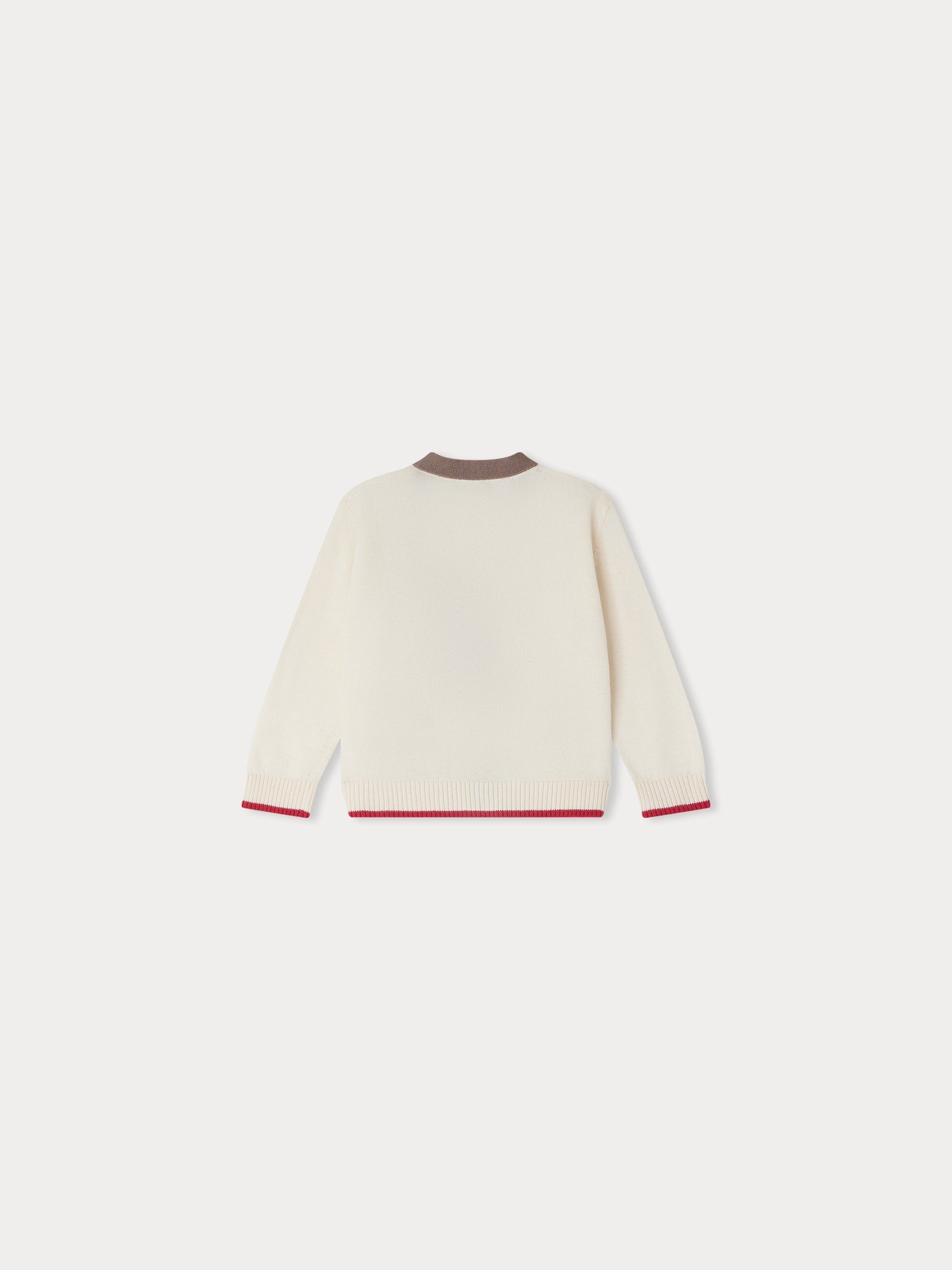 Baby Boys White Cotton Cardigan