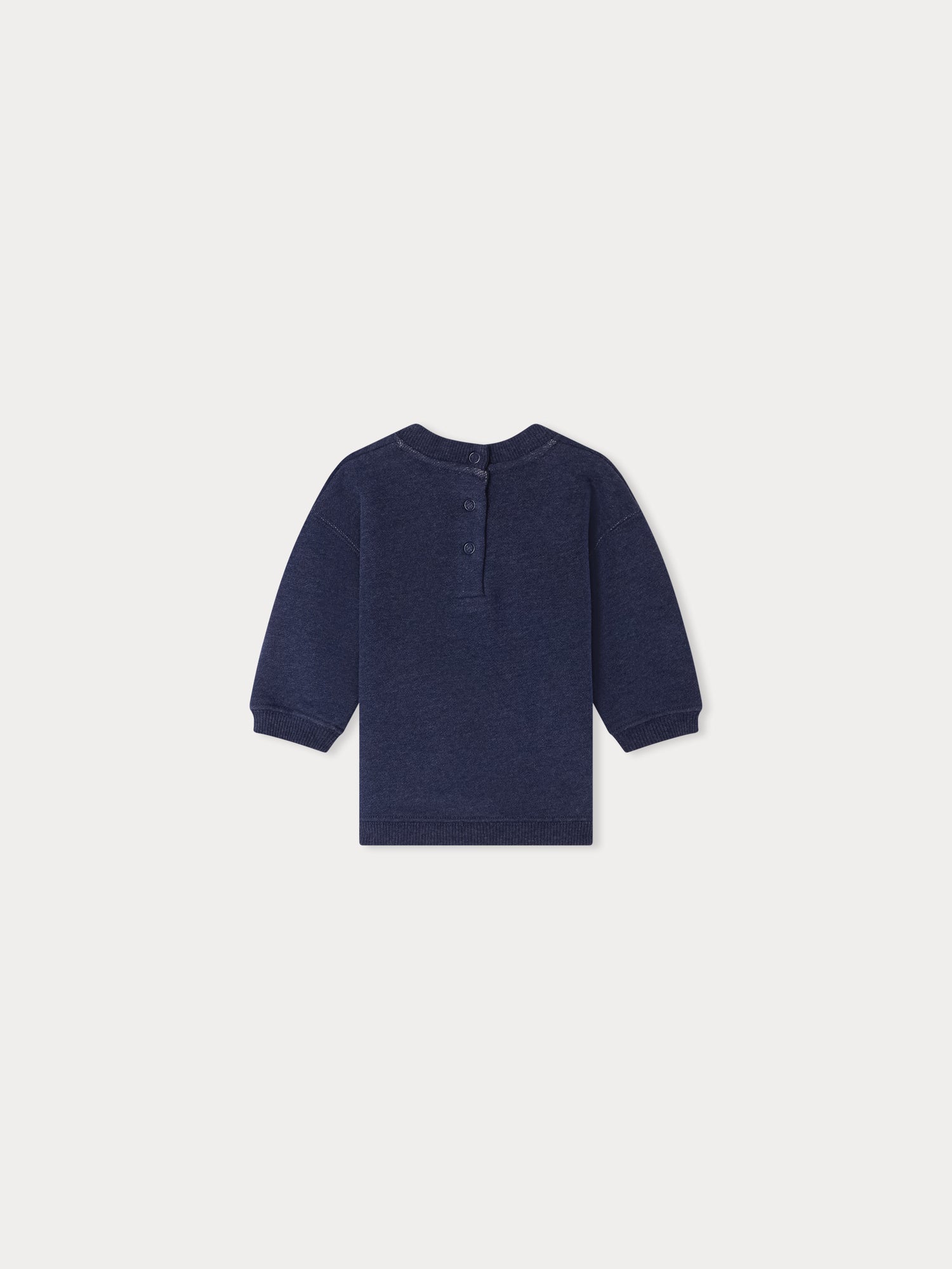 Baby Boys & Girls Dark Blue Logo Cotton Sweatshirt