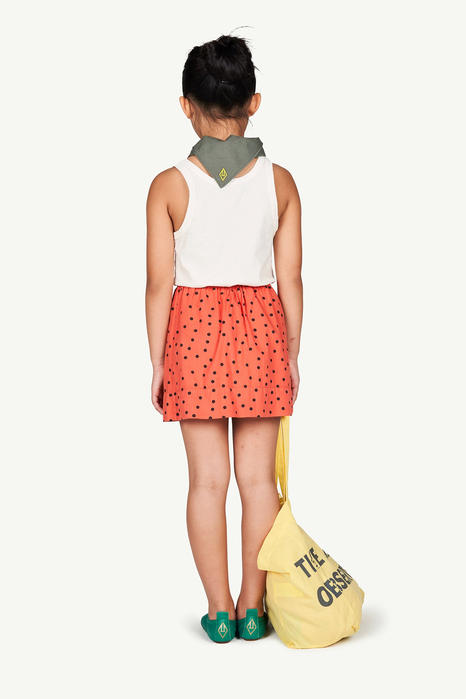 Girls Beige Tree Cotton Dress