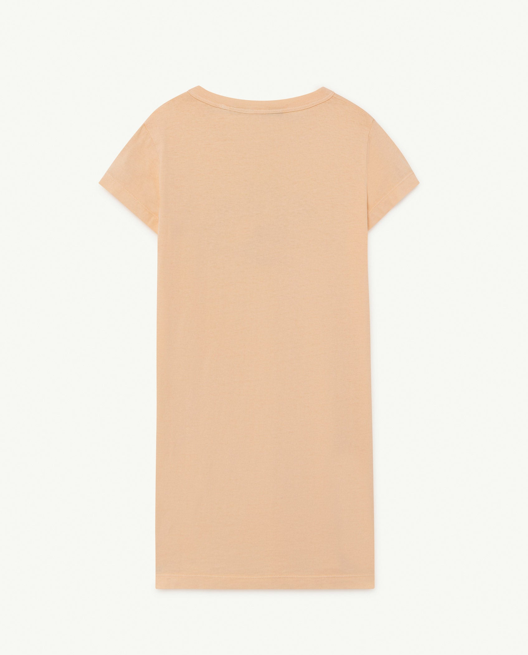 Girls Beige Peachy Mouth Cotton Dress