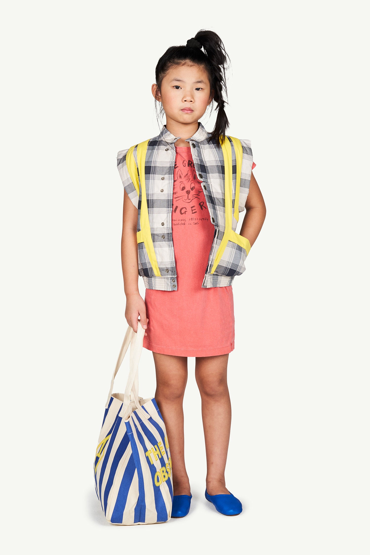 Girls Red Tiger Cotton Dress