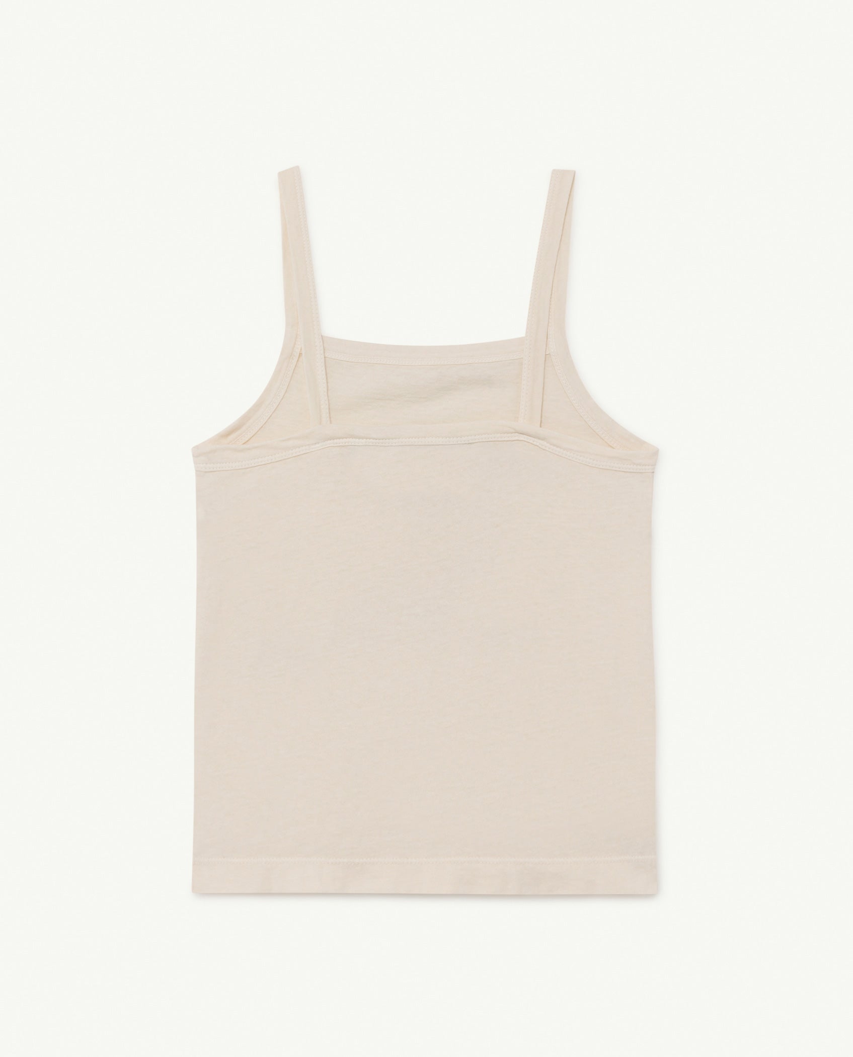 Girls White Bird Cotton Tank Top