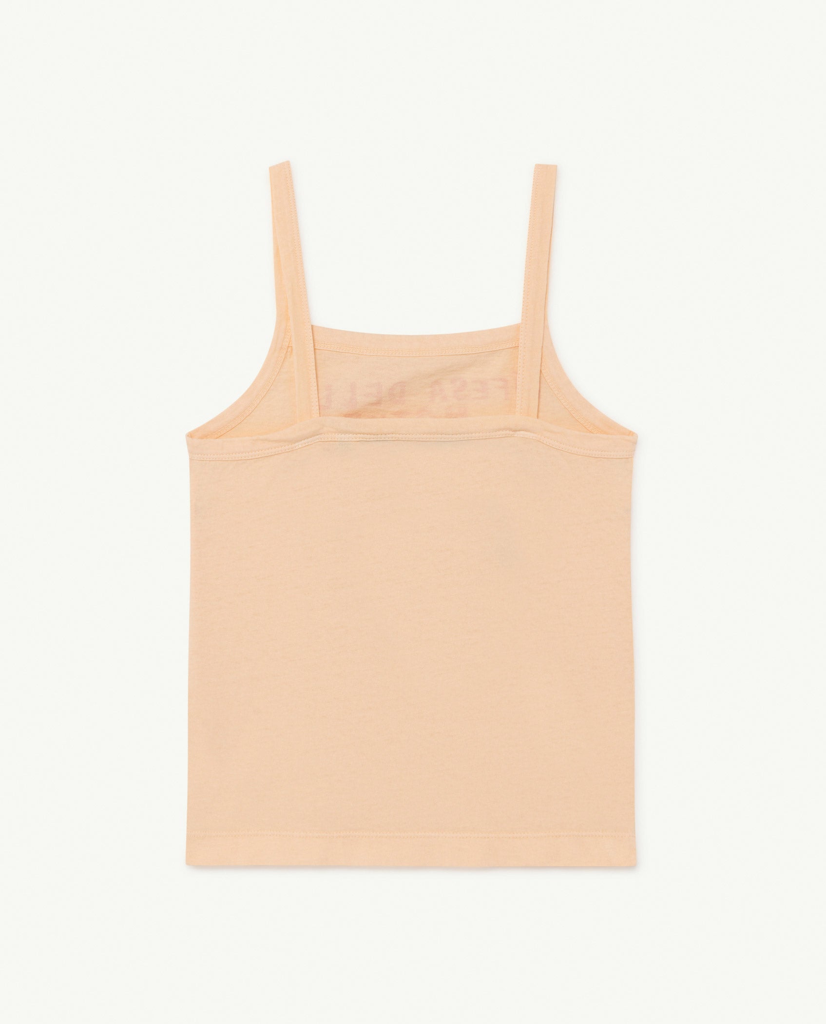 Girls Beige Tree Cotton Tank Top